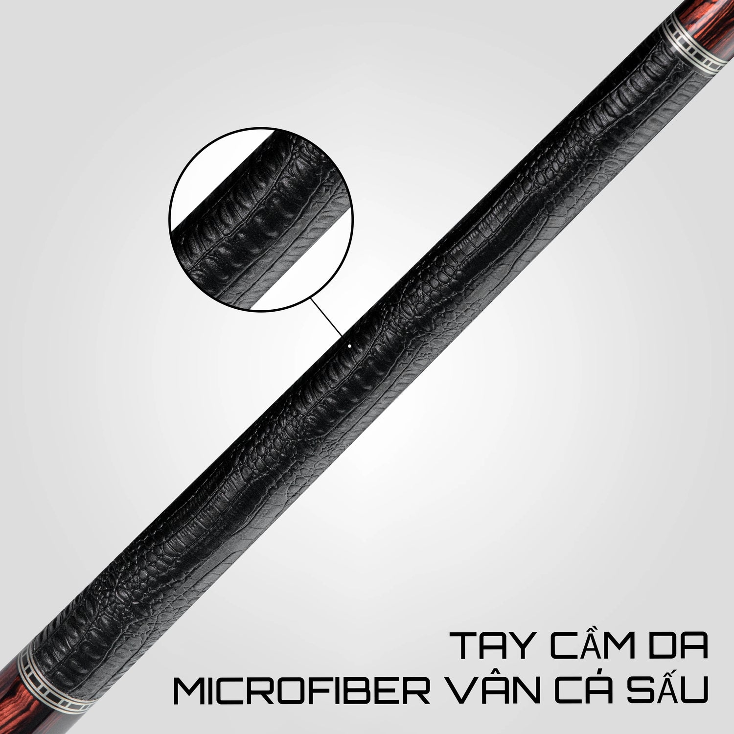Rhino RETRÔ Cocobolo - Tay cầm da Microfiber cao cấp vân Cá Sấu