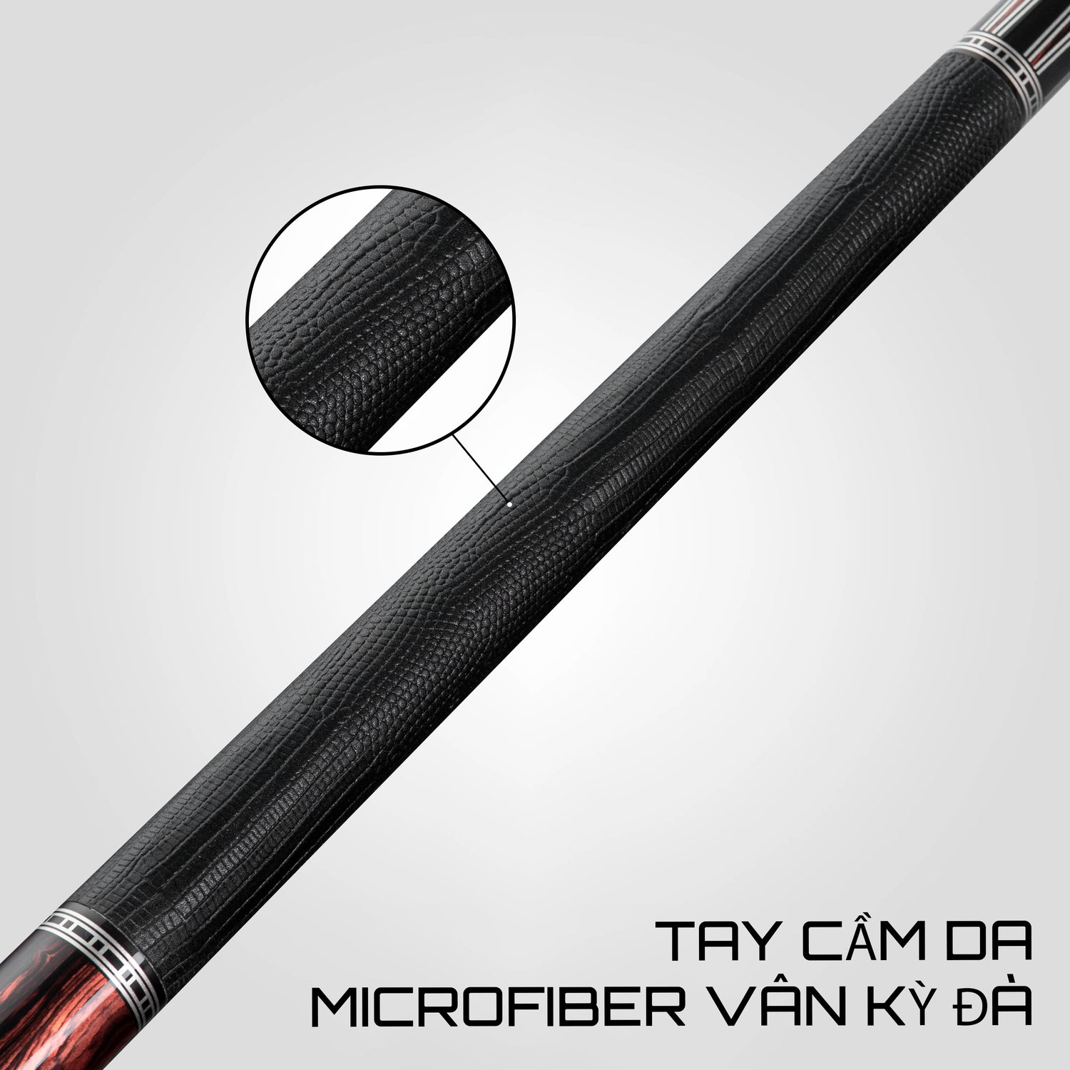 Rhino RETRÔ Cocobolo - Tay cầm da Microfiber cao cấp vân Kỳ Đà