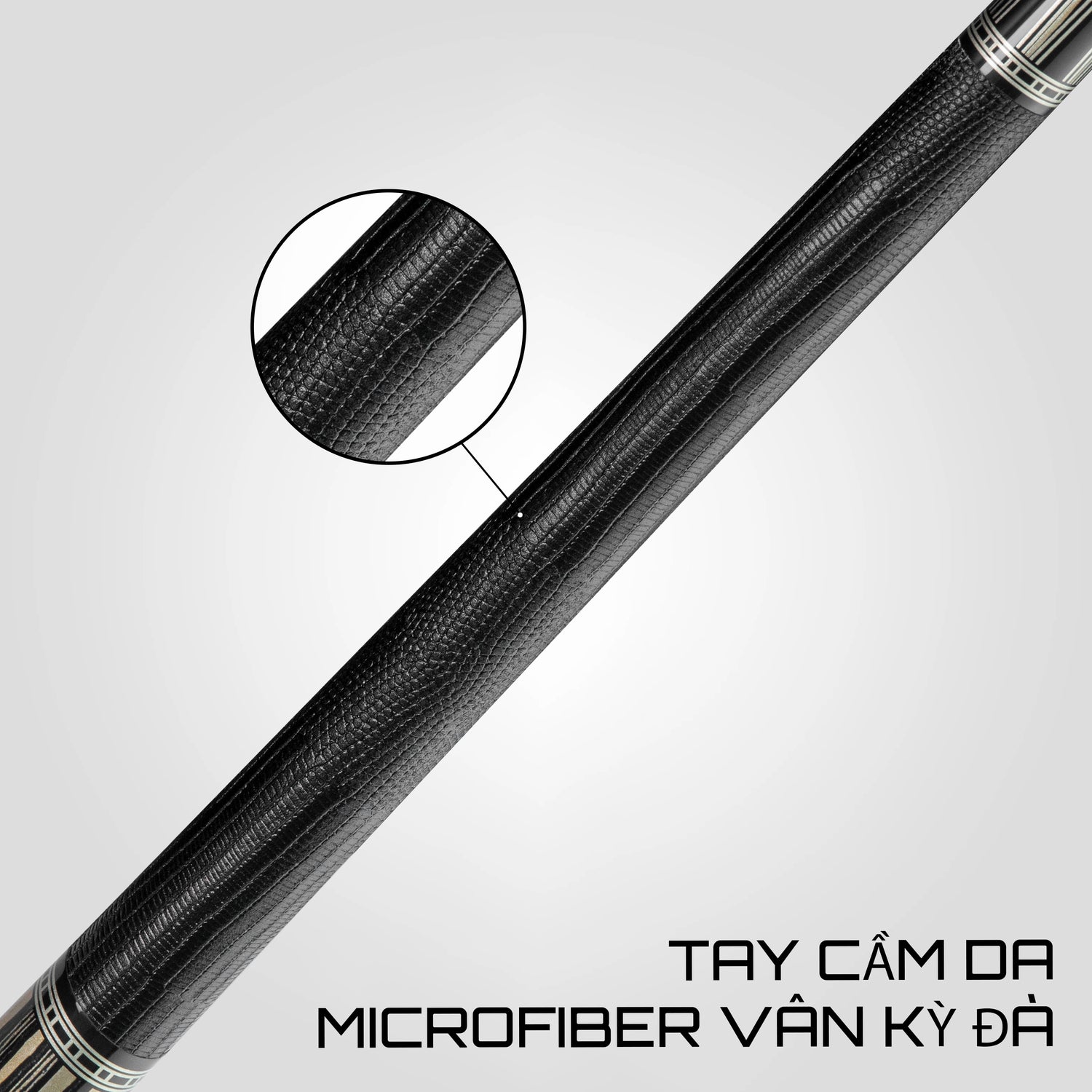 Rhino RETRÔ Pale Moon Ebony - Tay cầm da Microfiber cao cấp vân Kỳ Đà