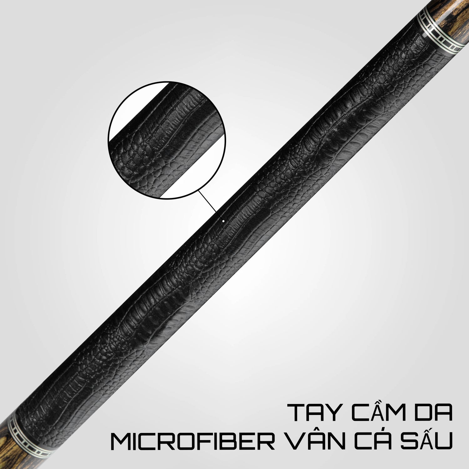 Rhino RETRÔ Bocote - Tay cầm da Microfiber cao cấp vân Cá Sấu