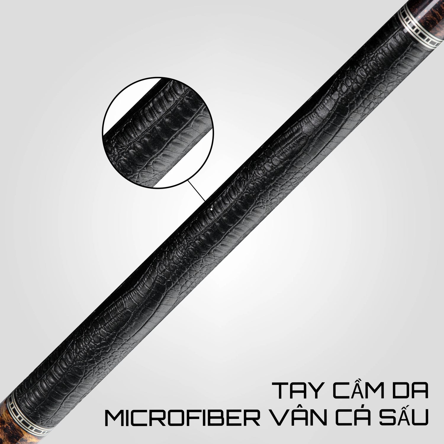 Rhino RETRÔ Thuya - Tay cầm da Microfiber cao cấp vân Cá Sấu