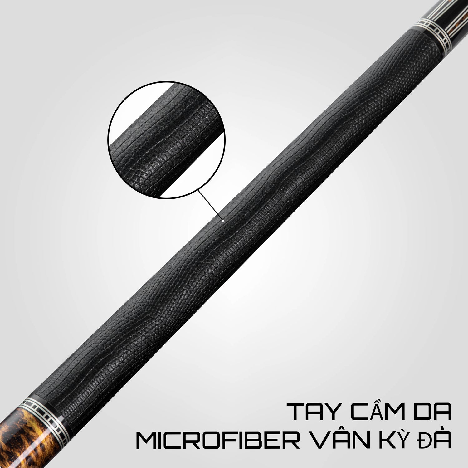 Rhino RETRÔ Thuya - Tay cầm da Microfiber cao cấp vân Kỳ Đà