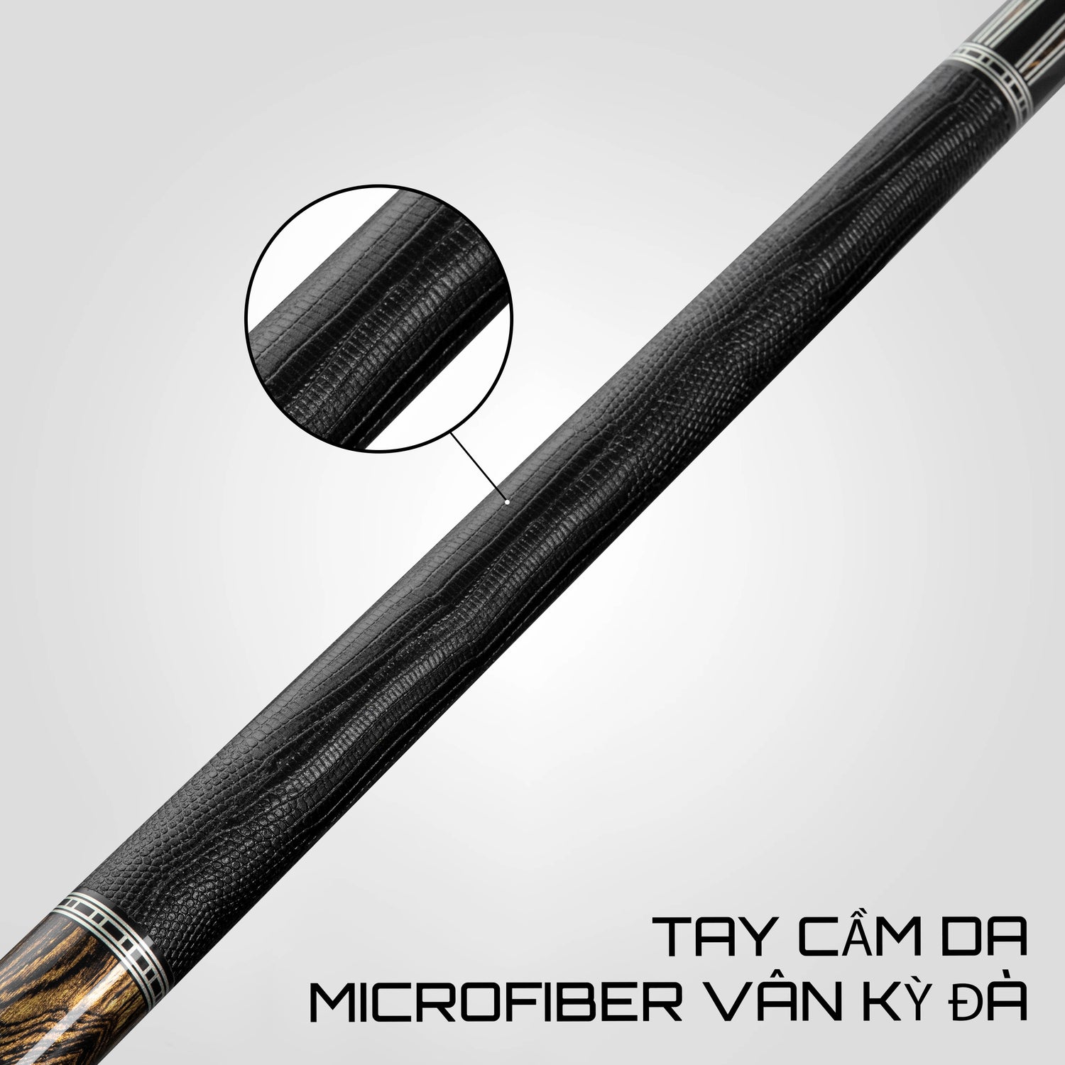 Rhino RETRÔ Bocote - Tay cầm da Microfiber cao cấp vân Kỳ Đà