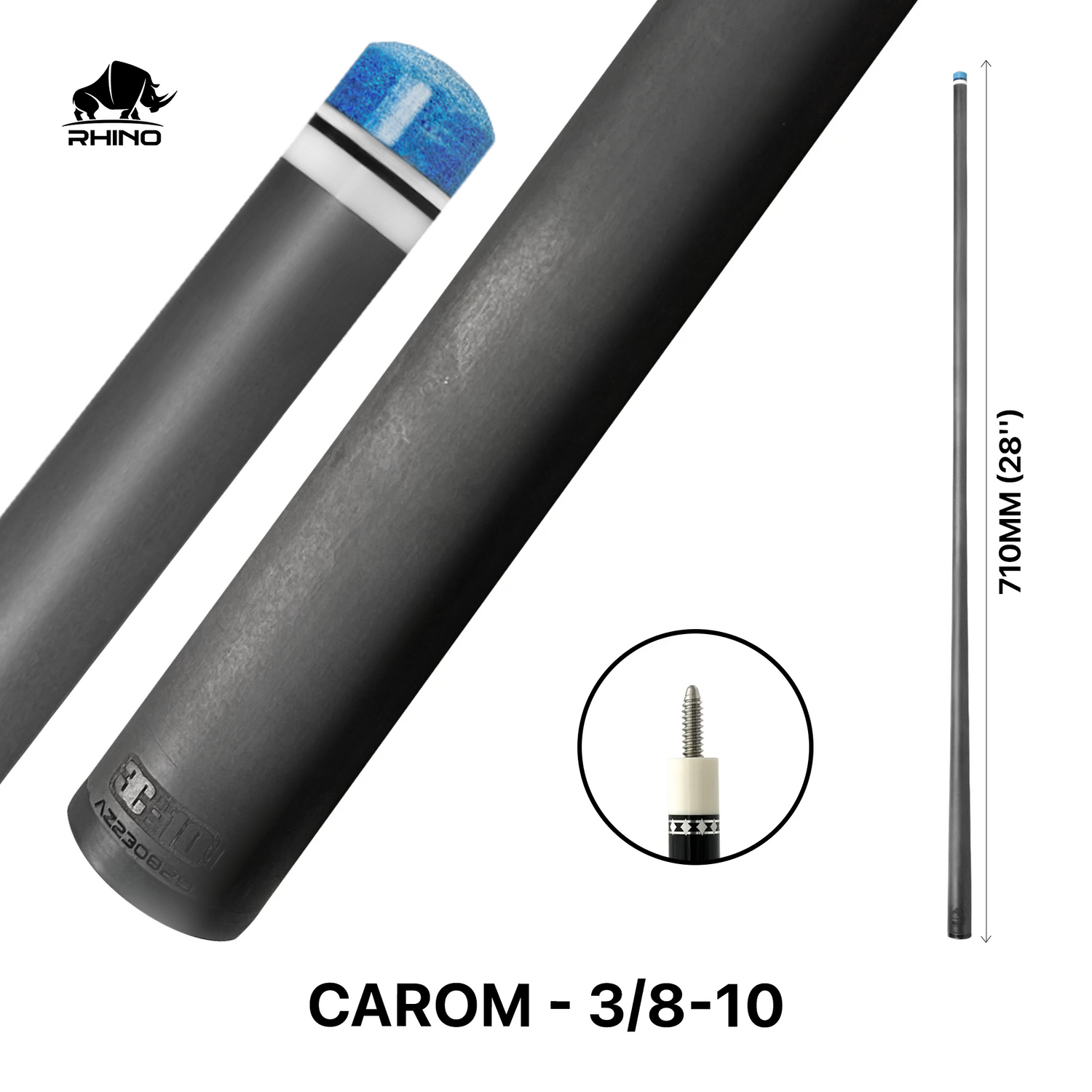 Ngọn Carom Rhino Carbon - Ren 3/8-10