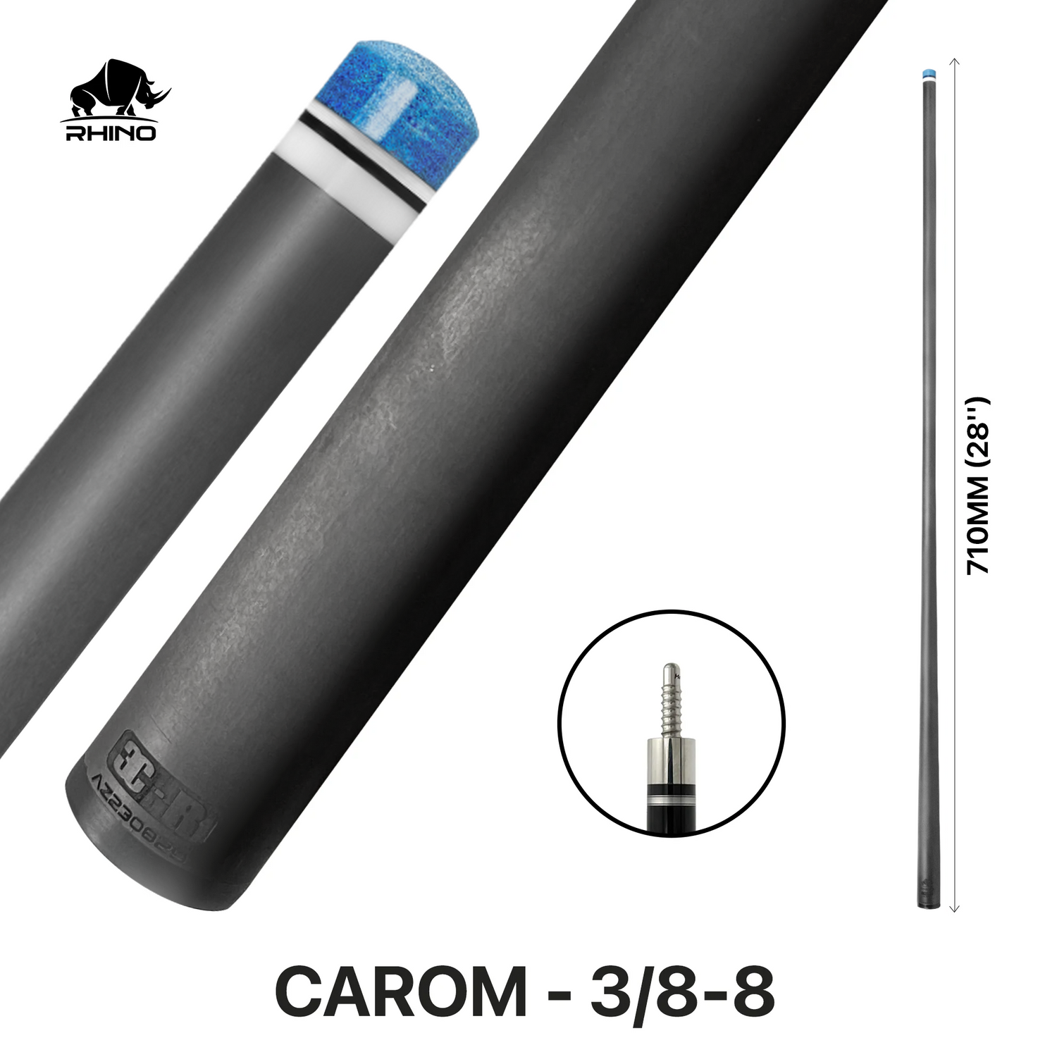 Ngọn Carom Rhino Carbon - Ren 3/8-8 Radial