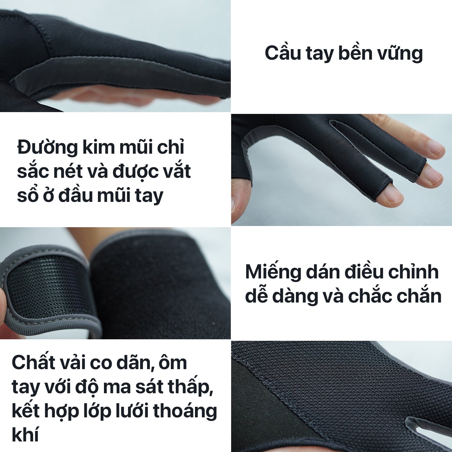 Găng RHINO Premium - Black - Tay Trái