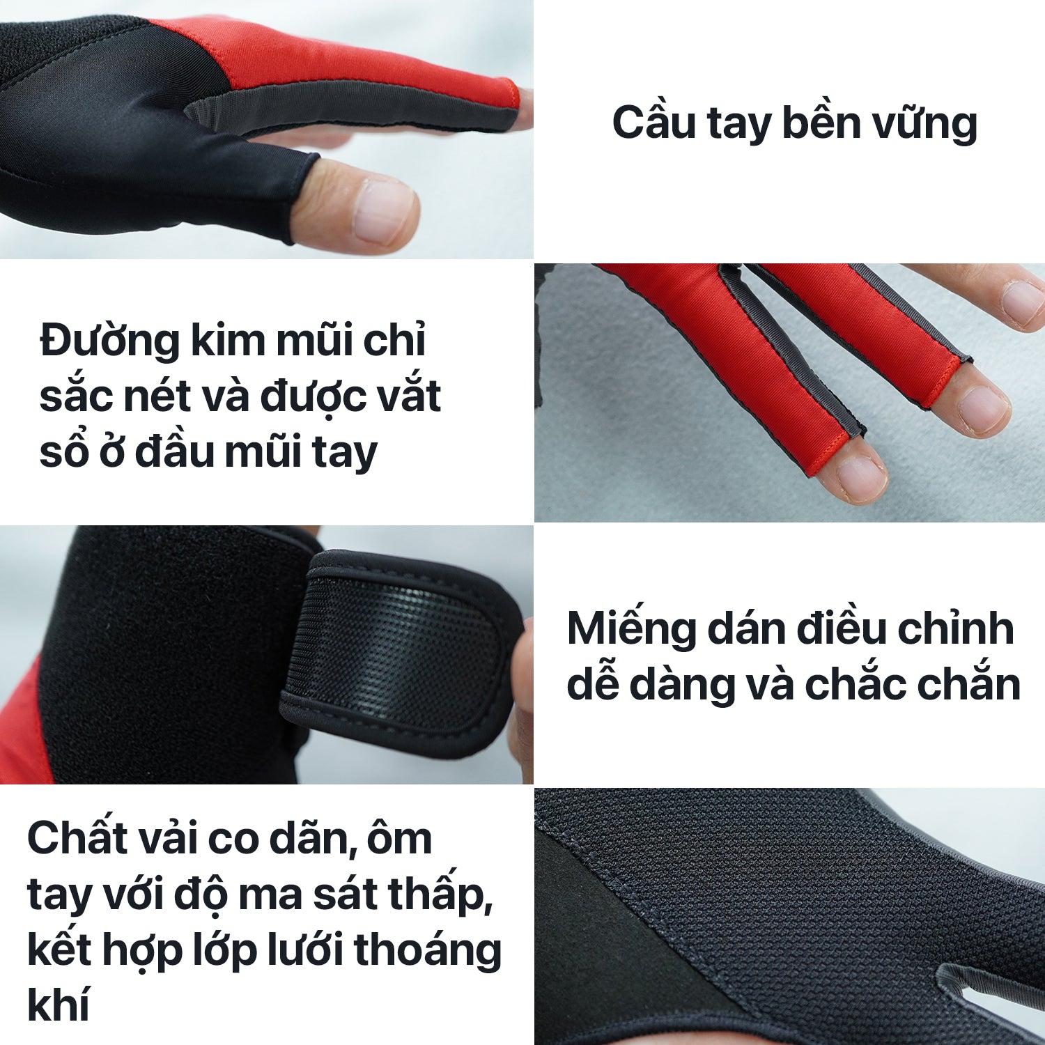 Găng RHINO Premium - Red - Tay Trái