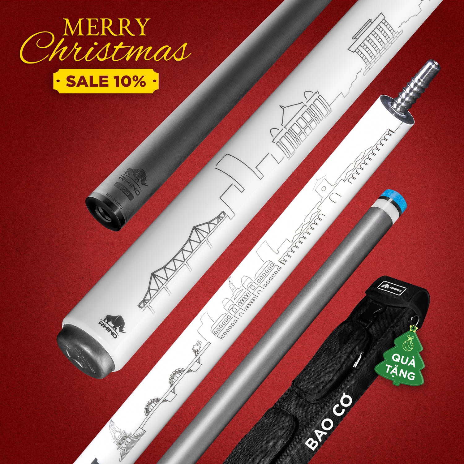 Gậy đánh RHINO TÔI YÊU VIỆT NAM - TRẮNG