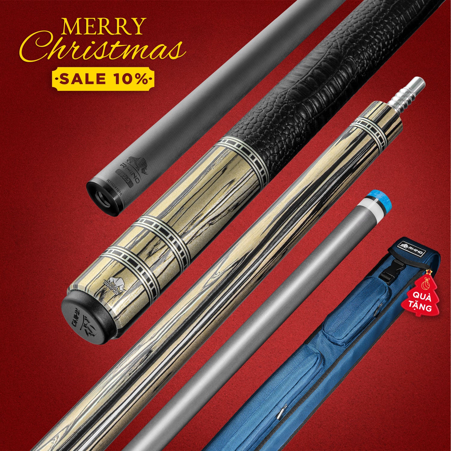 Rhino RETRÔ Pale Moon Ebony - Tay cầm da Microfiber cao cấp vân Cá Sấu