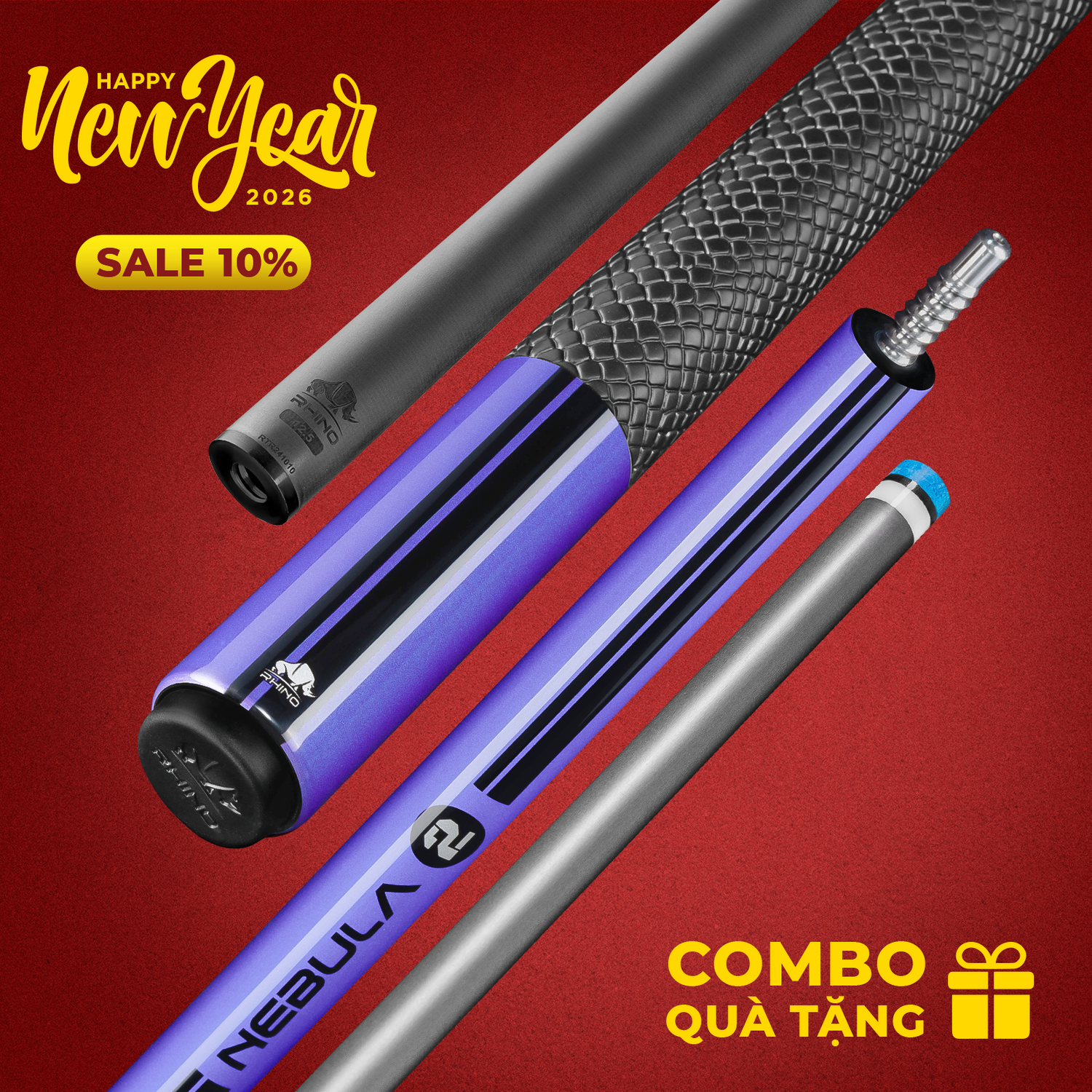 GẬY ĐÁNH NEBULA 2 AMETHYST PURPLE - TAY CẦM SPORT