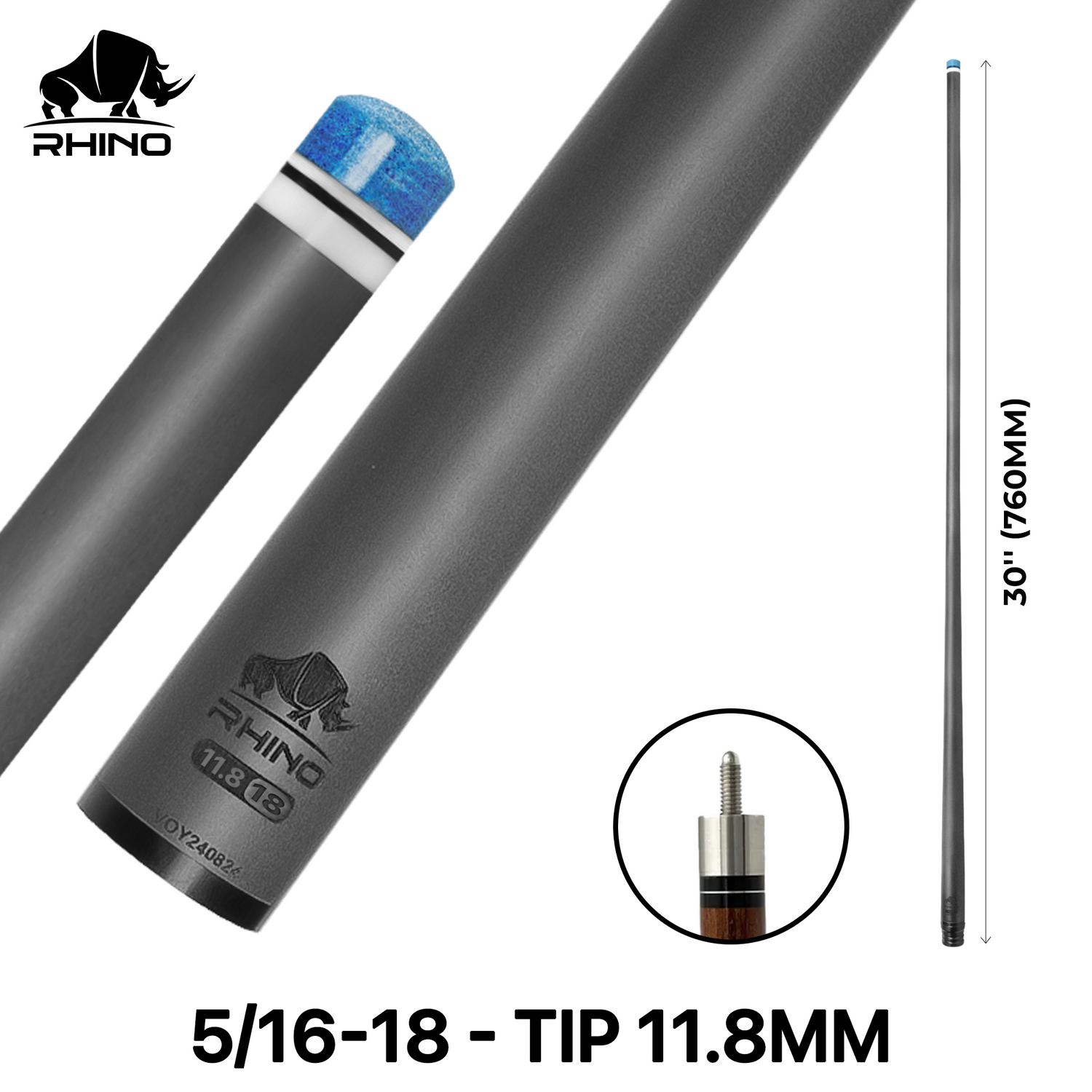 Ngọn Pool Rhino Carbon - Ren 5/16-18