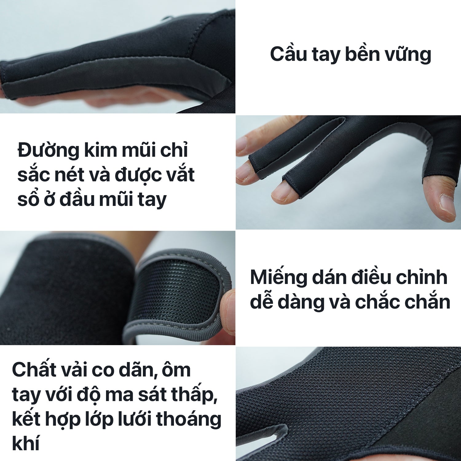 Găng RHINO Premium - Black - Tay Phải