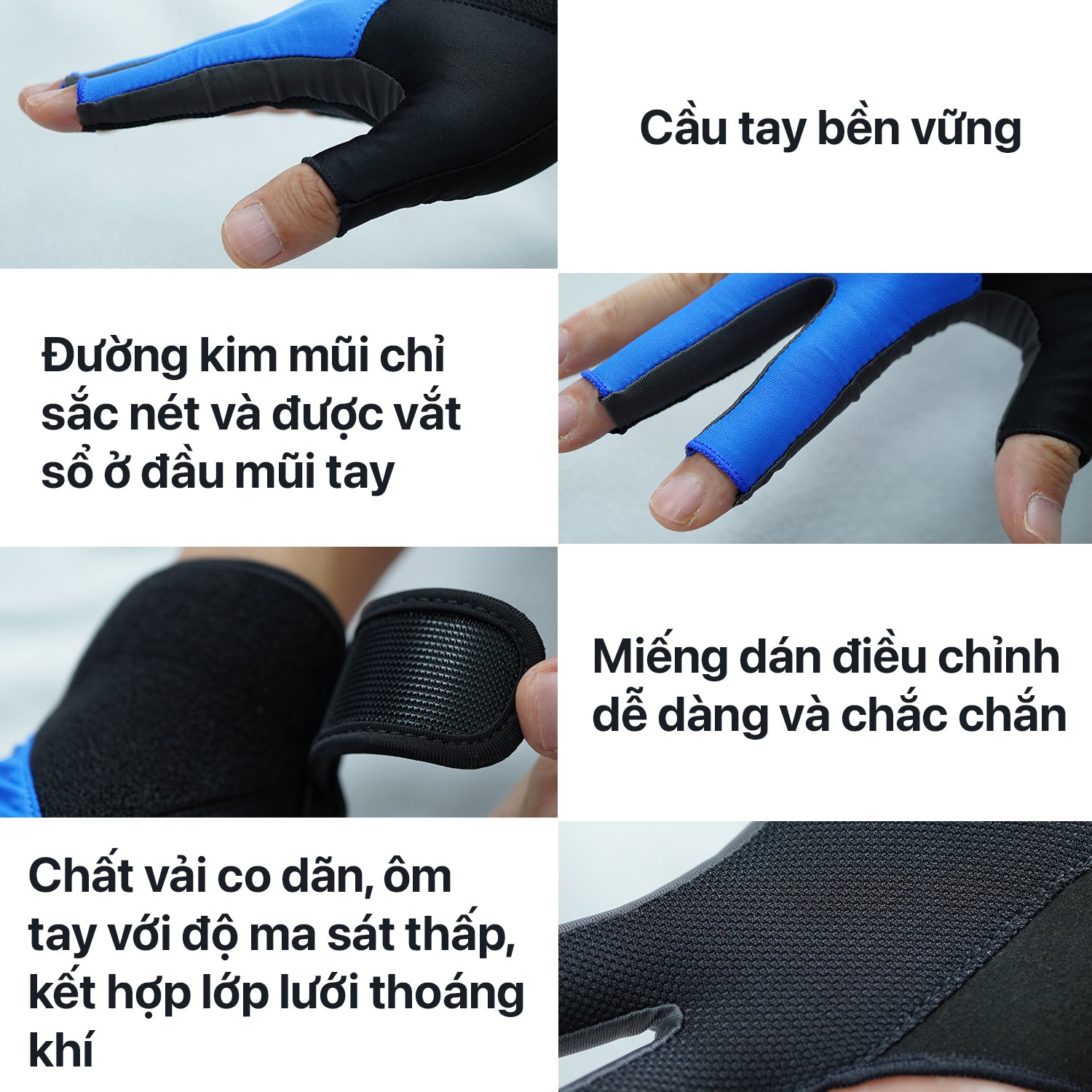 Găng RHINO Premium - Blue - Tay Phải