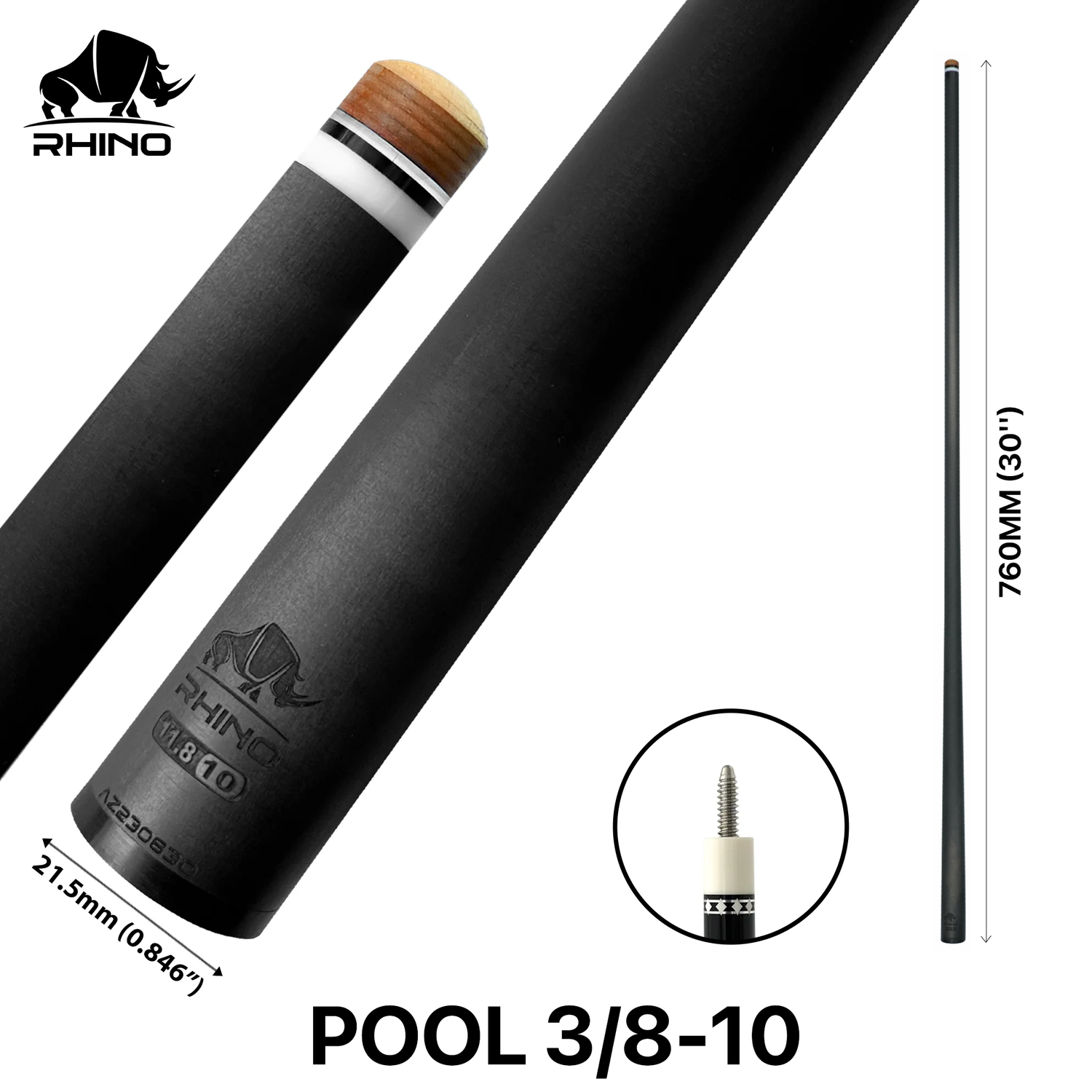 Ngọn Pool Rhino Carbon - Ren 3/8-10