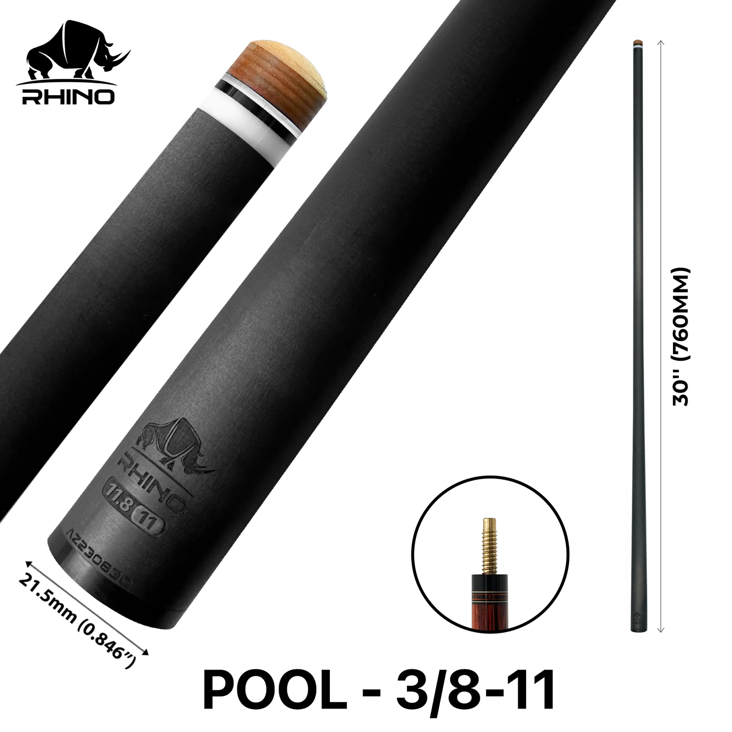 Ngọn Pool Rhino Carbon - Ren 3/8-11