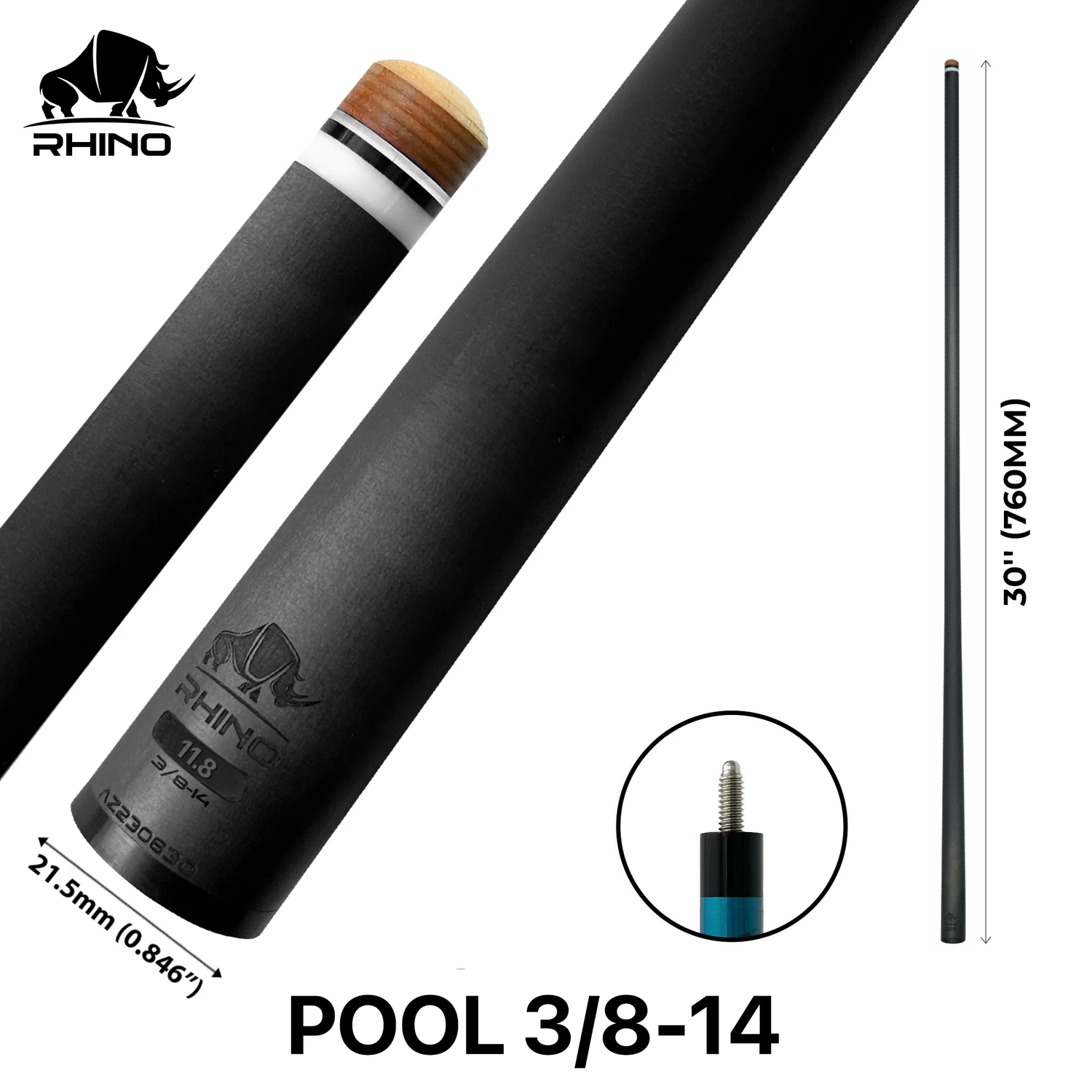 Ngọn Pool Rhino Carbon - Ren 3/8-14