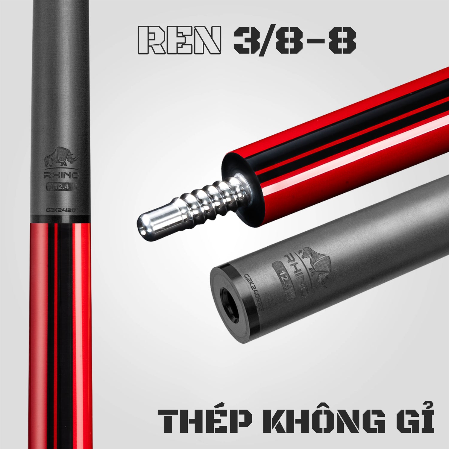 Nebula 2 Pool Cue - Crimson Red - Tay cầm Sport