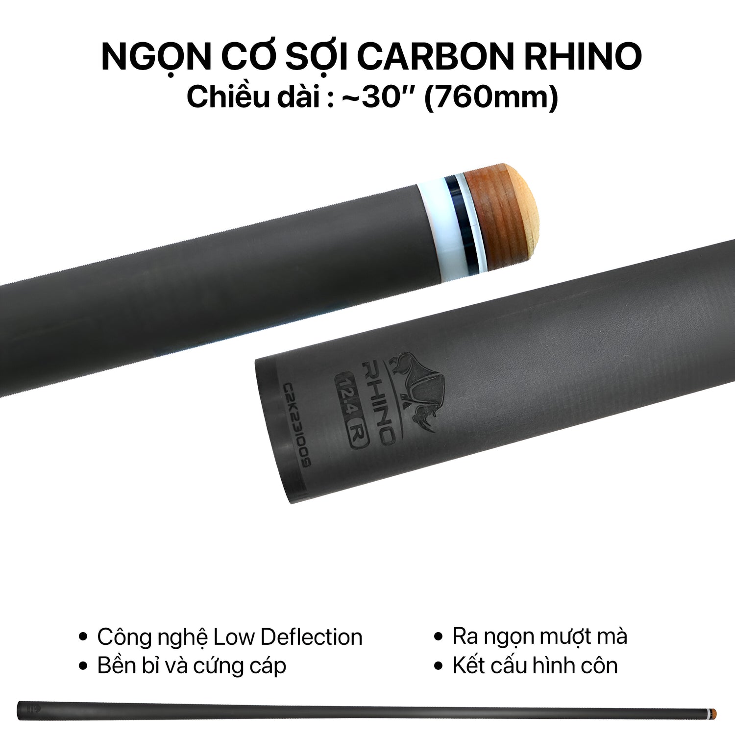 Bộ Cơ Rhino ECLIPSE Series - Grey (Ren Radial) - Đường kính Tip 12.4 mm