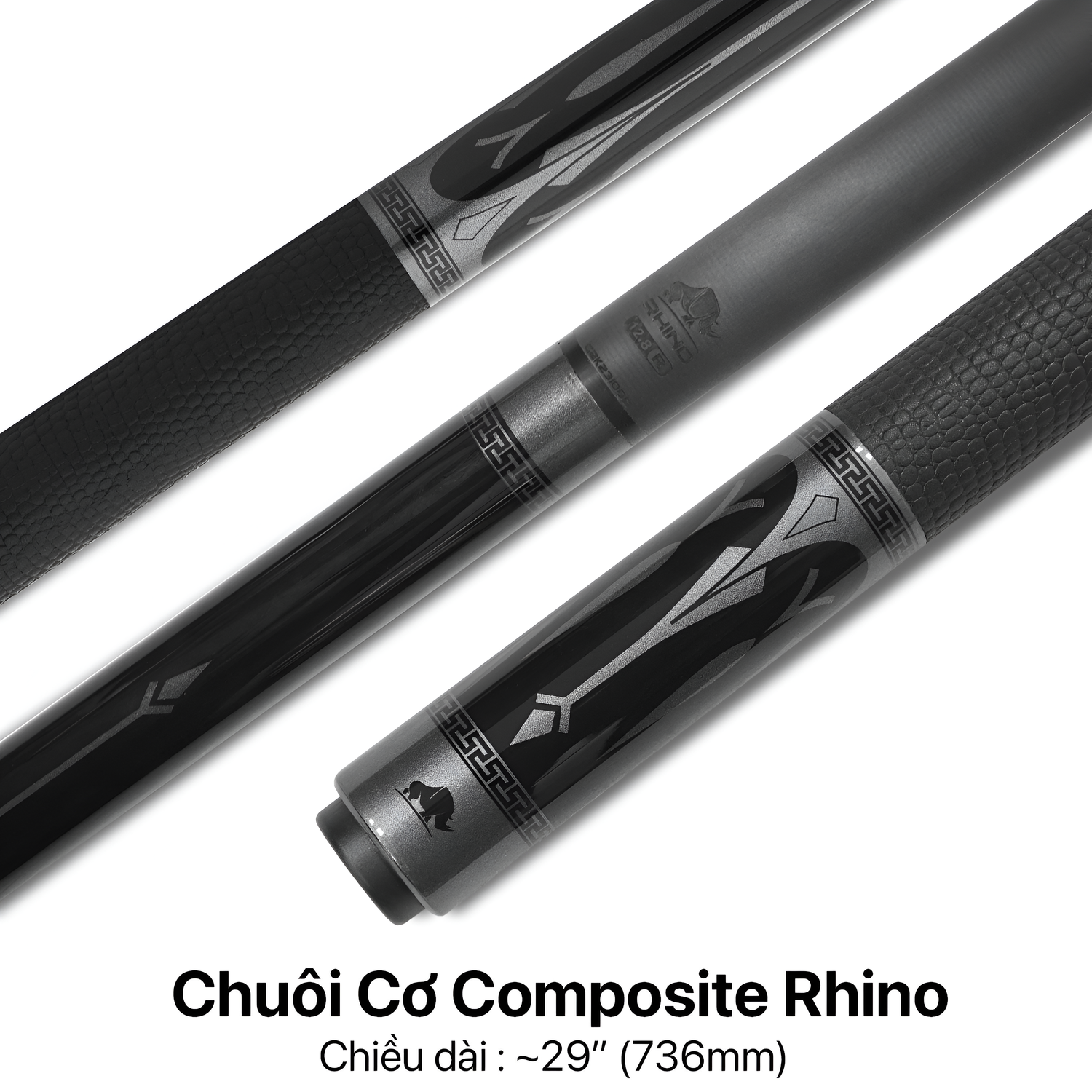 Bộ Cơ Rhino ECLIPSE Series - Grey (Ren Radial) - Đường kính Tip 12.8 mm