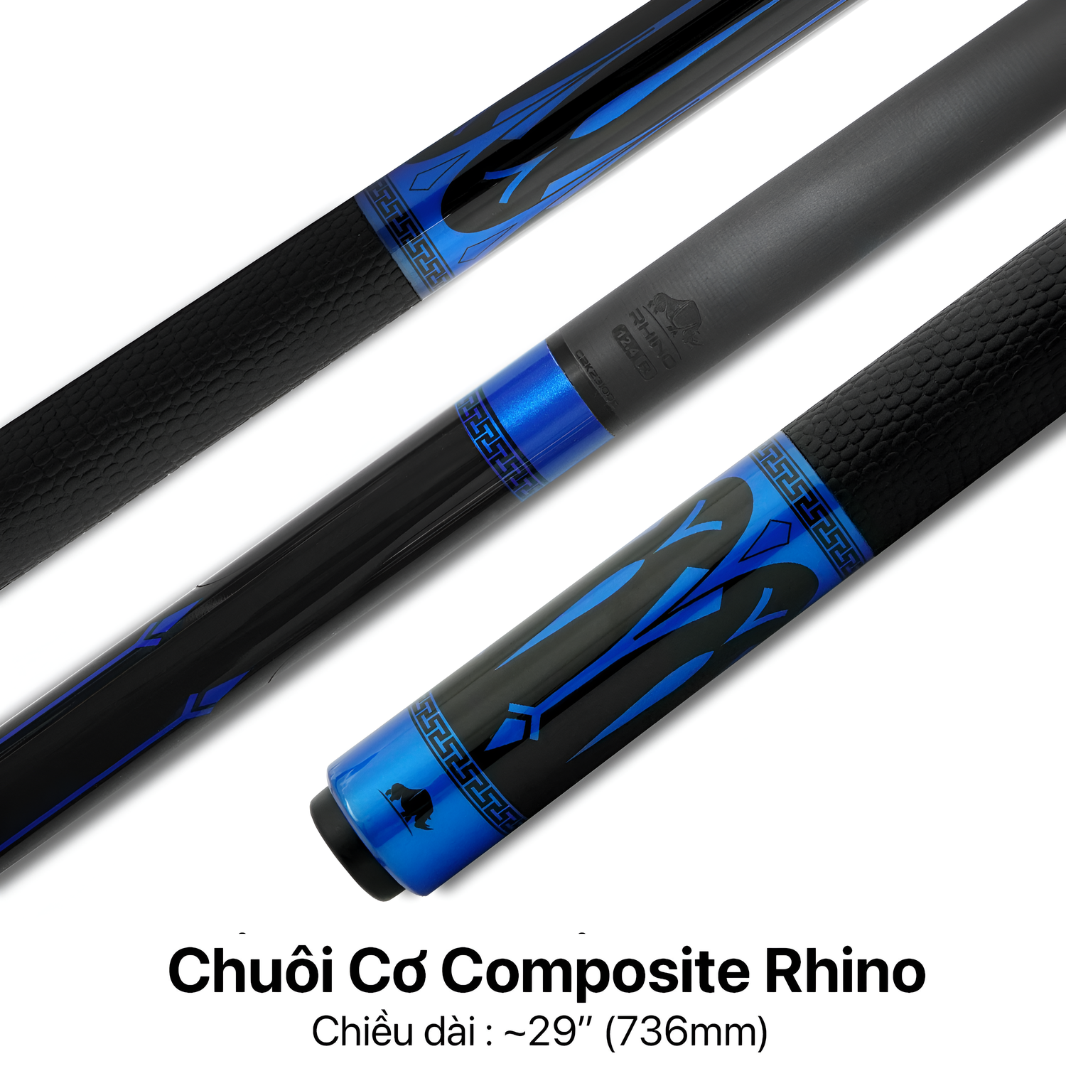 Bộ Cơ Rhino ECLIPSE Series - Blue (Ren Radial) - Đường kính Tip 12.4 mm