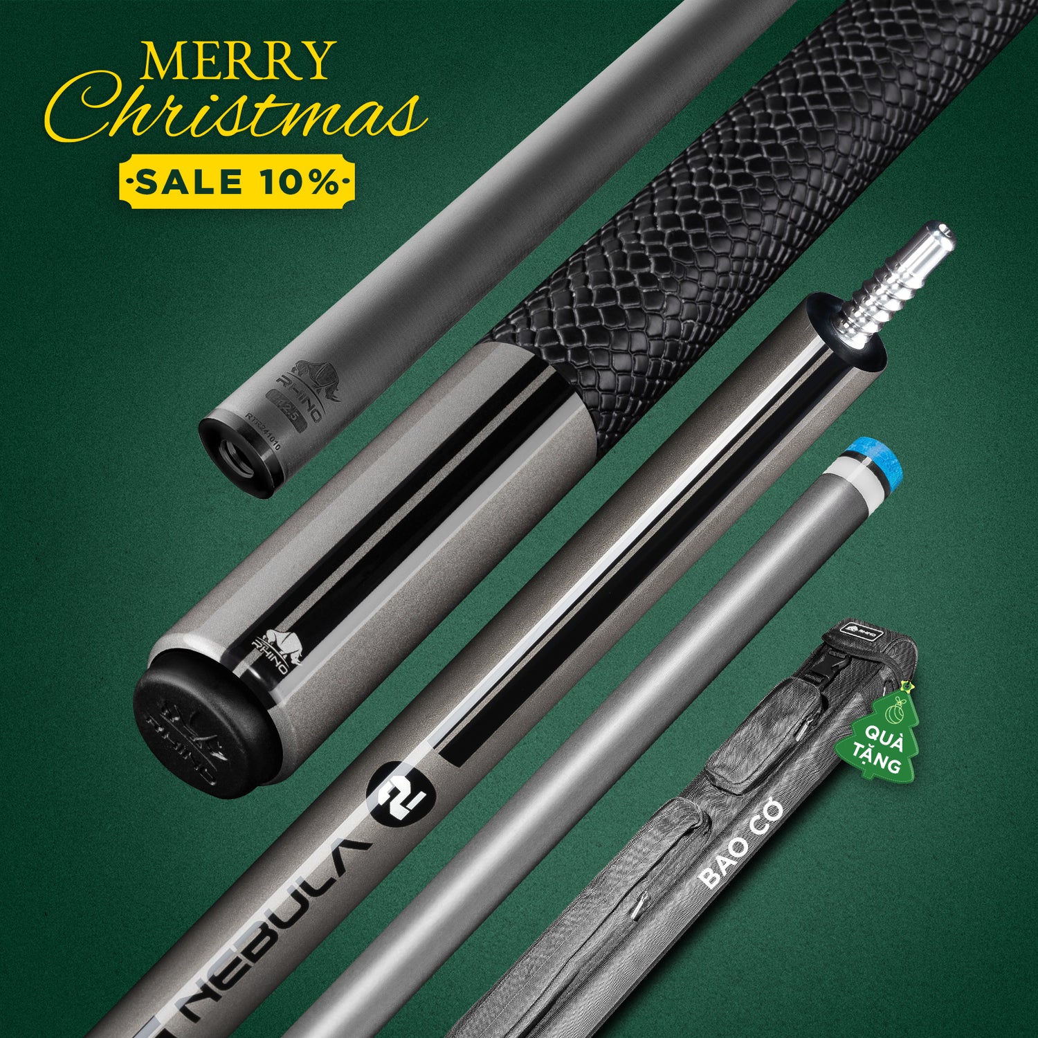 GẬY ĐÁNH NEBULA 2 CHARCOAL GRAY - TAY CẦM SPORT