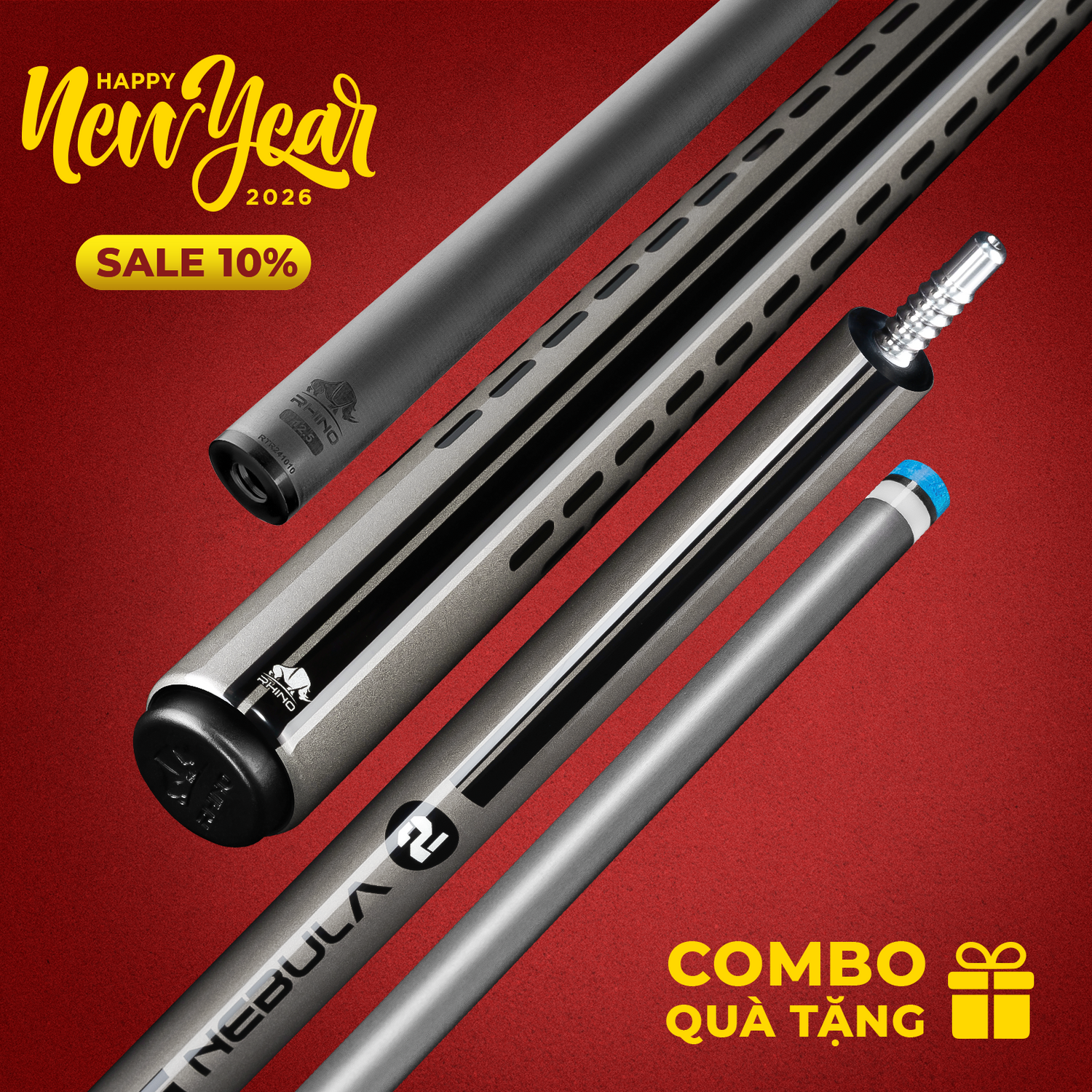 GẬY ĐÁNH NEBULA 2 CHARCOAL GRAY - TAY TRƠN