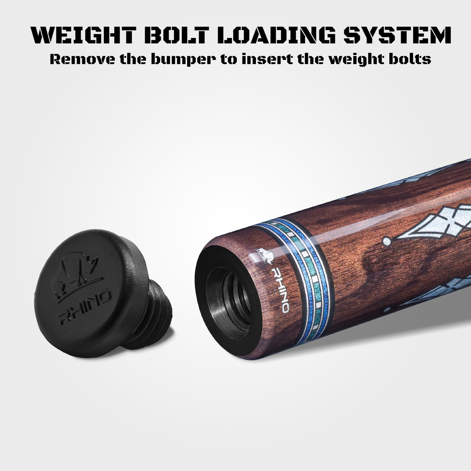 GẬY ĐÁNH RHINO MUST MU5 MAPLE AZURE INLAY