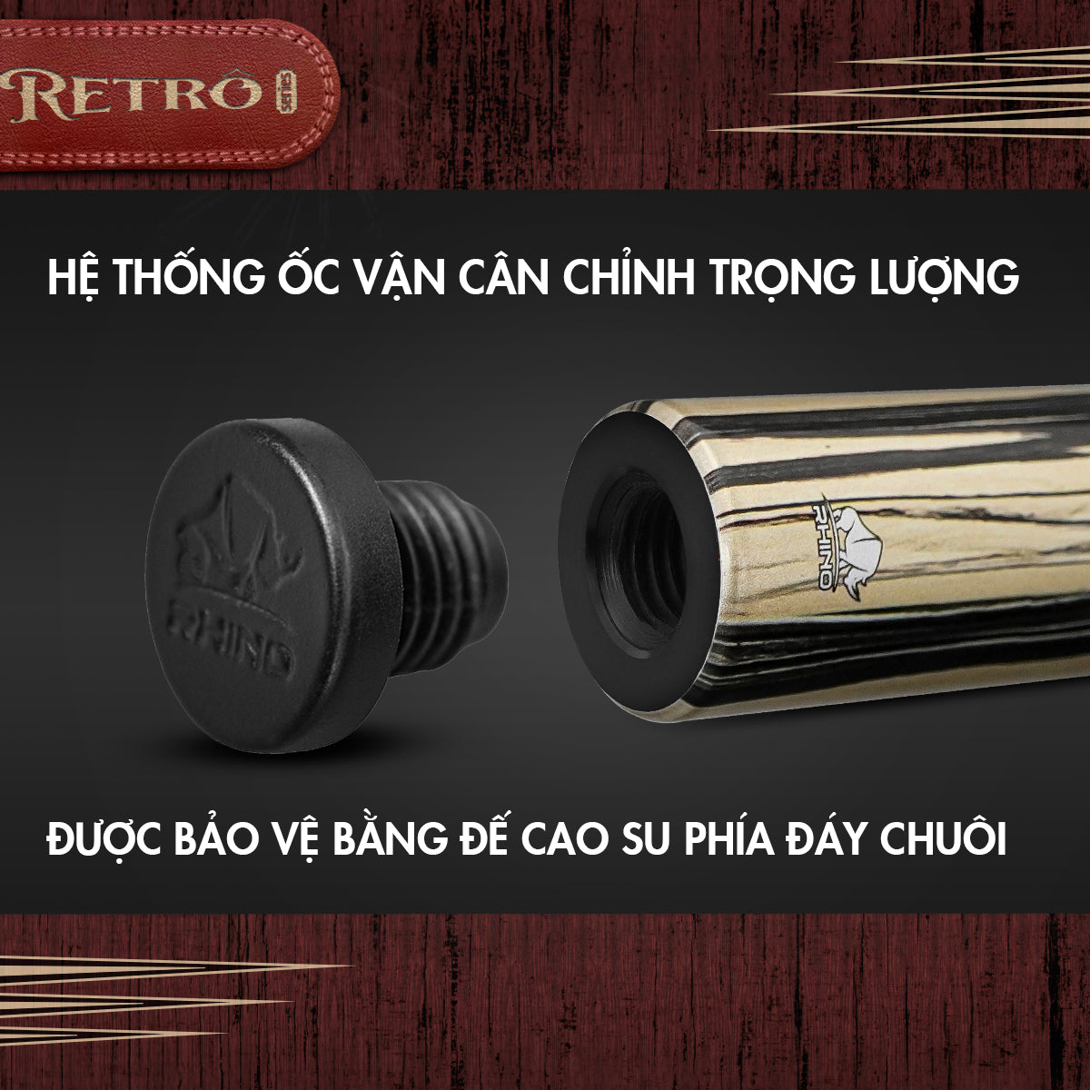 Bộ Cơ Rhino RETRÔ Pale Moon Ebony