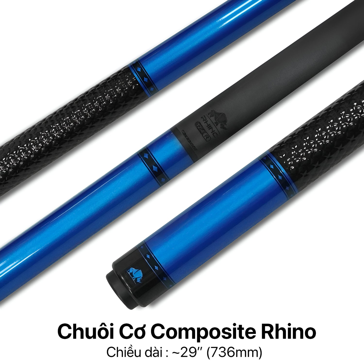 Bộ Cơ Rhino Nebula - Blue (Ren Radial) - Đường kính Tip 12.4 mm