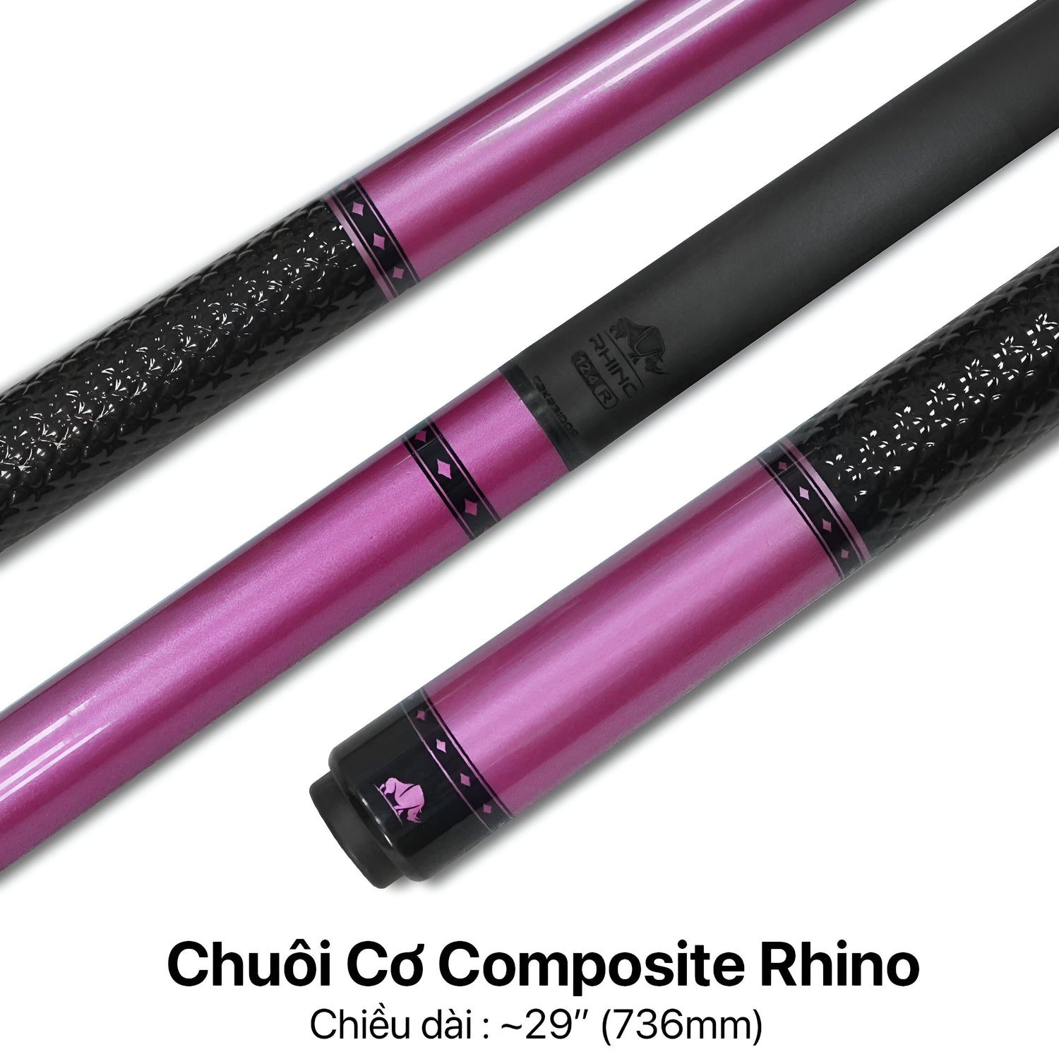 Bộ Cơ Rhino Nebula - Pink (Ren Radial) - Đường kính Tip 12.4 mm