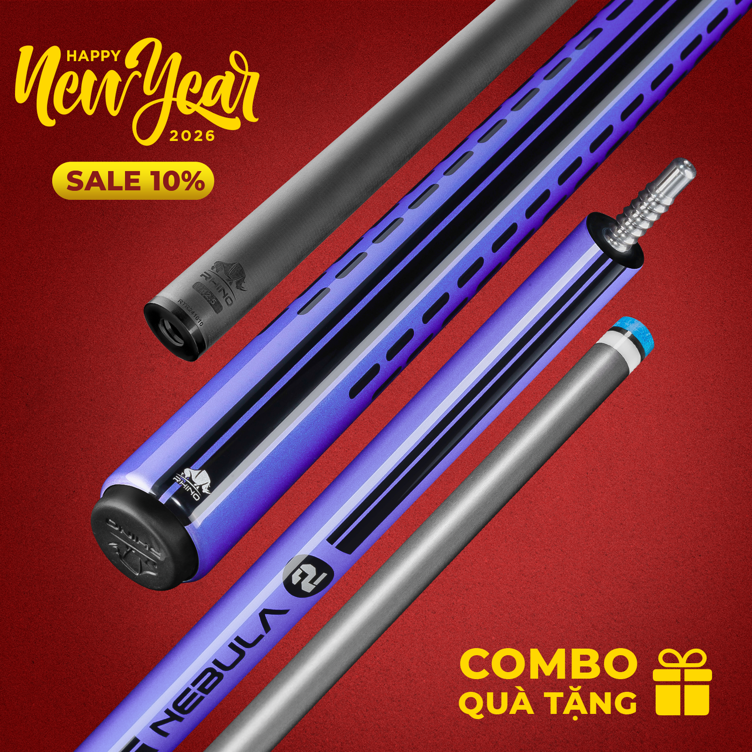 GẬY ĐÁNH NEBULA 2 AMETHYST PURPLE - TAY TRƠN