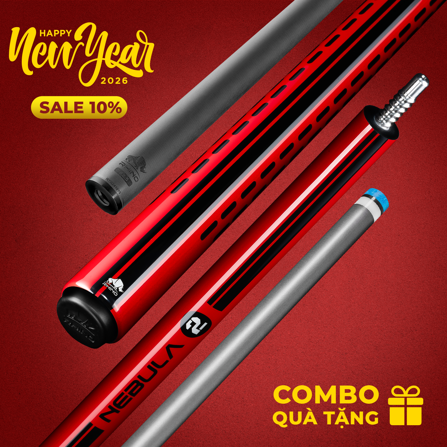 GẬY ĐÁNH NEBULA 2 CRIMSON RED - TAY TRƠN