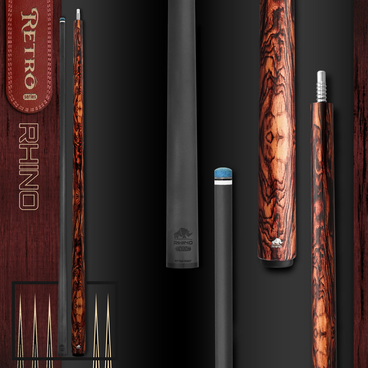 Bộ Cơ Rhino RETRÔ Cocobolo