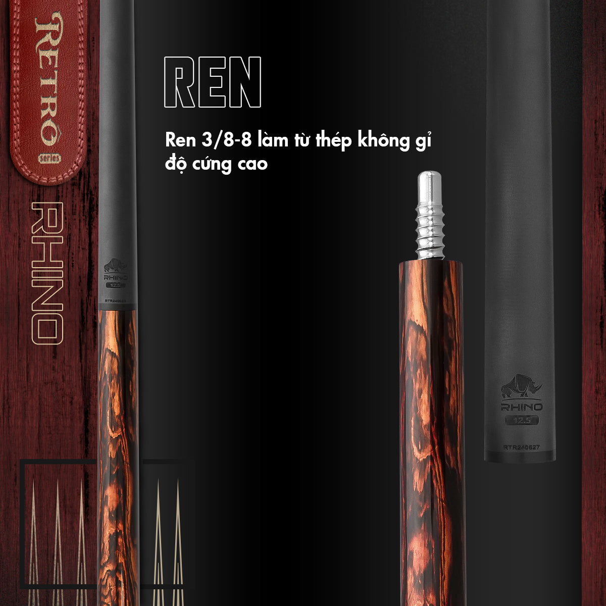 Bộ Cơ Rhino RETRÔ Cocobolo