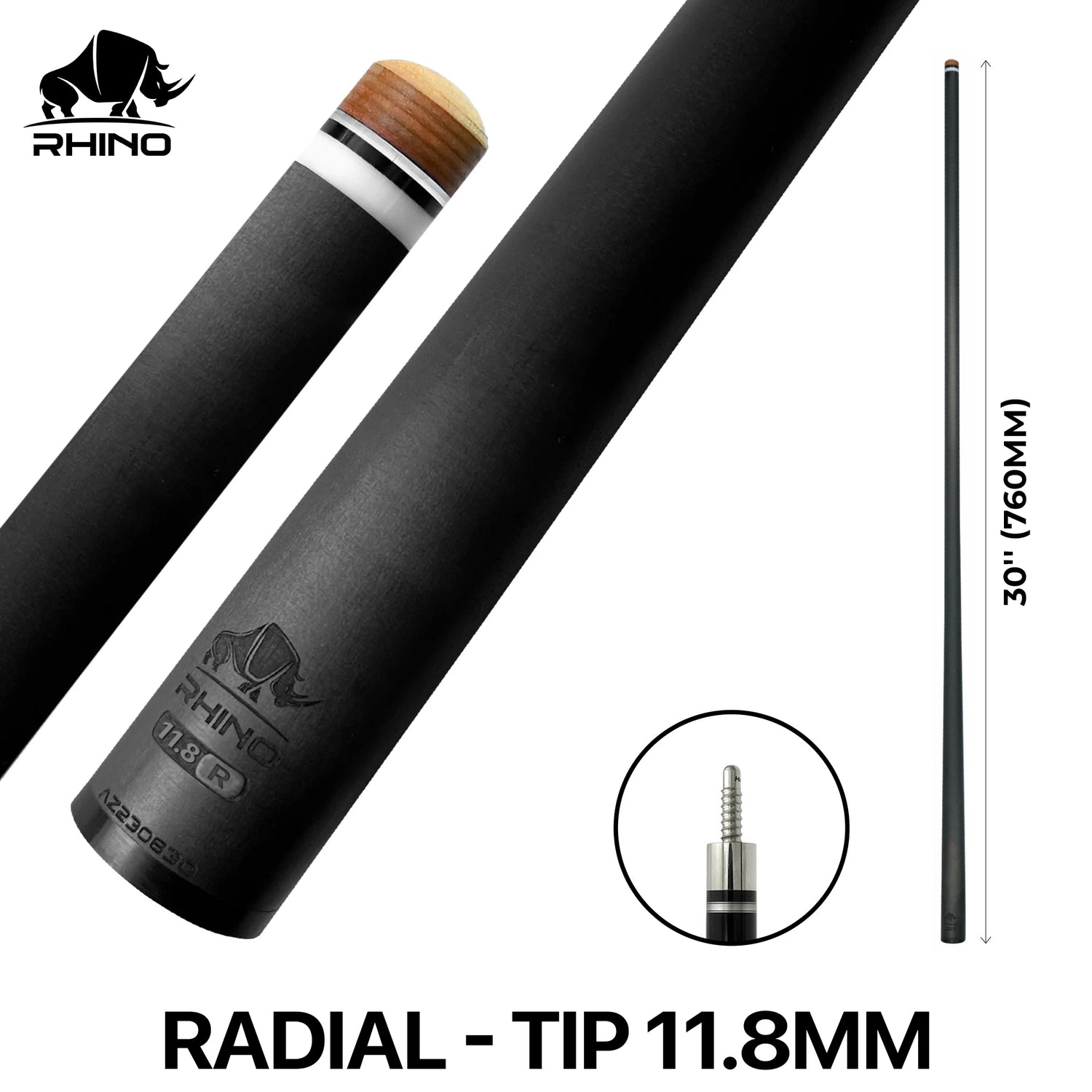 Ngọn Pool Rhino Carbon - Ren Radial 3/8-8