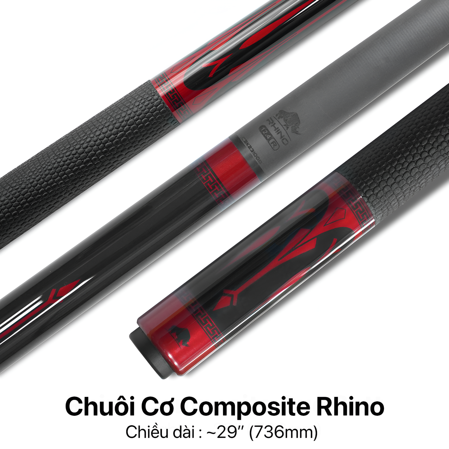 Bộ Cơ Rhino ECLIPSE Series - Red (Ren Radial) - Đường kính Tip 12.4 mm