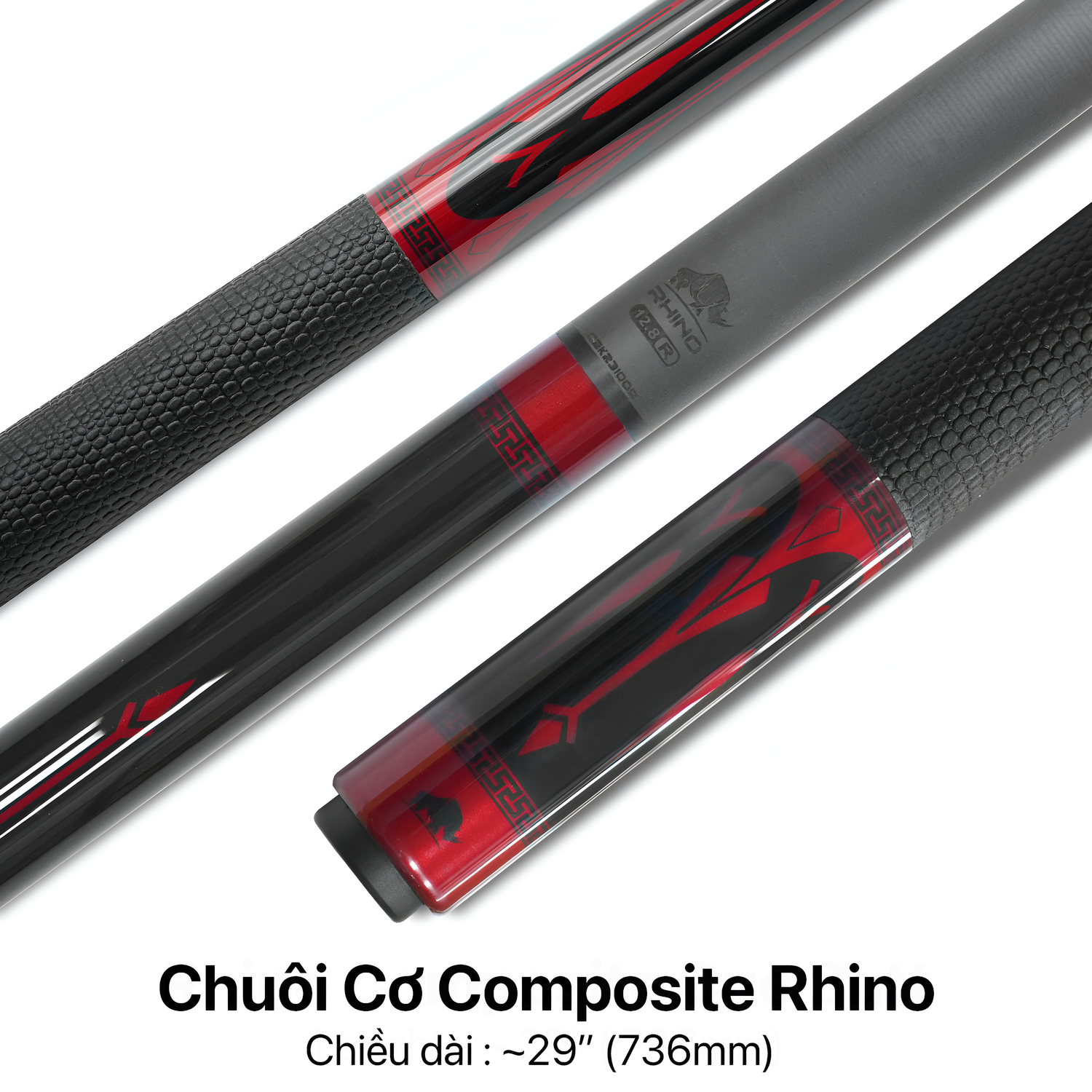 Bộ Cơ Rhino ECLIPSE Series - Red (Ren Radial) - Đường kính Tip 12.8 mm