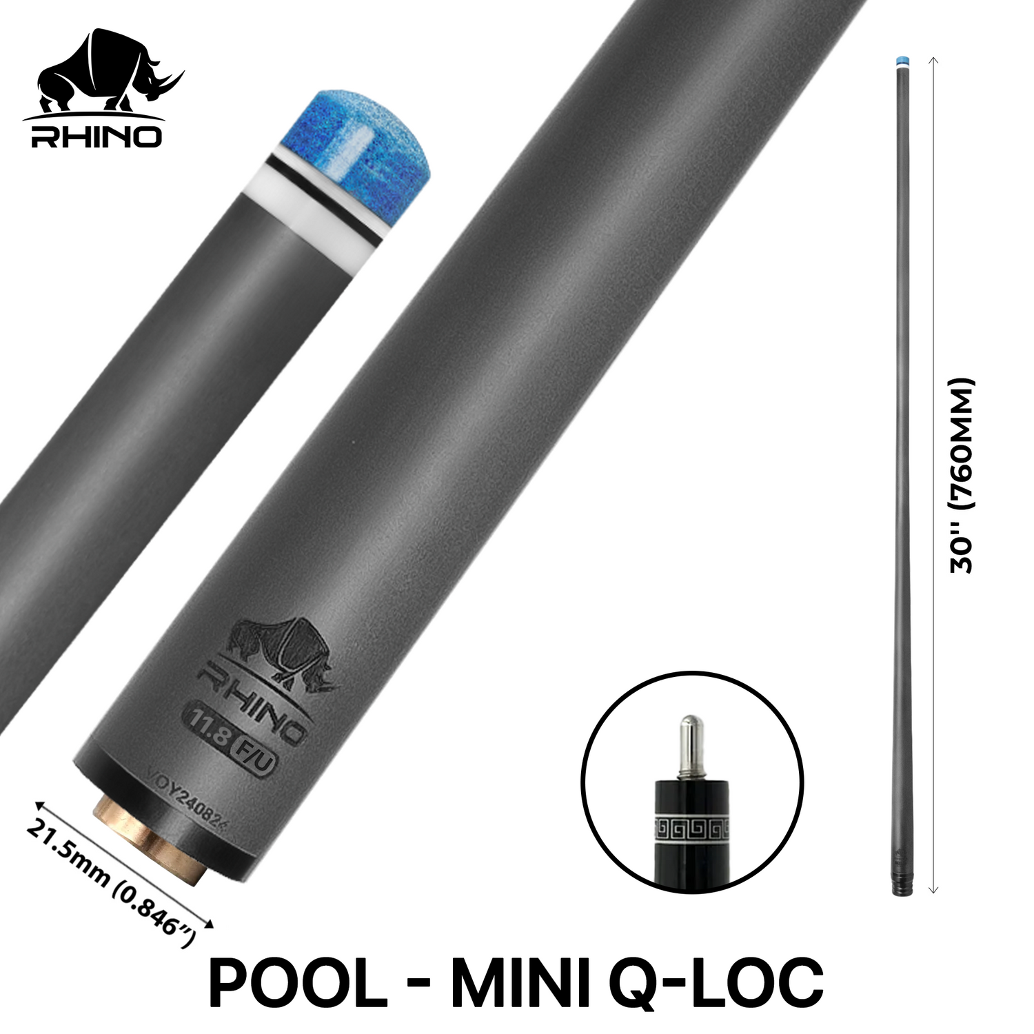 Ngọn Pool Rhino Carbon - Ren Mini Q-loc