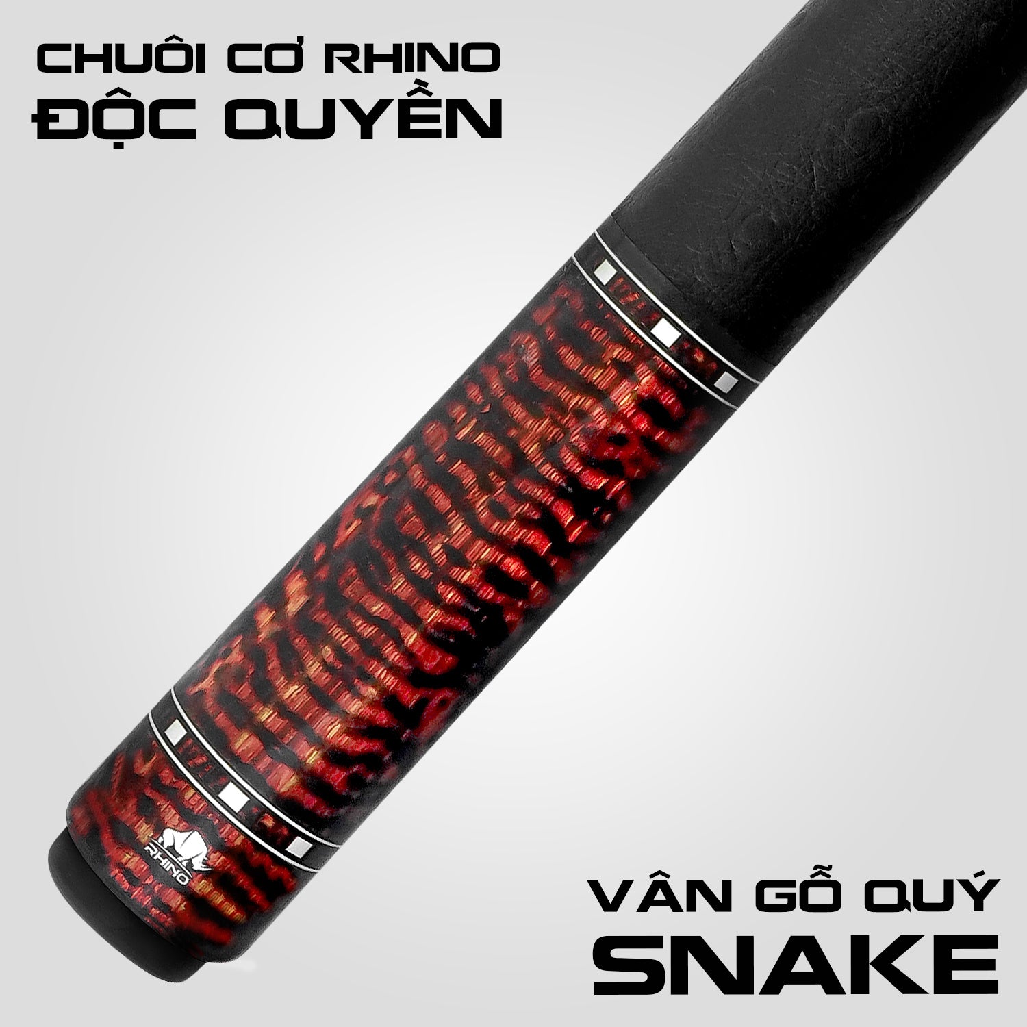 Rhino G-W Snake - Tay cầm da Microfiber cao cấp vân đà điểu