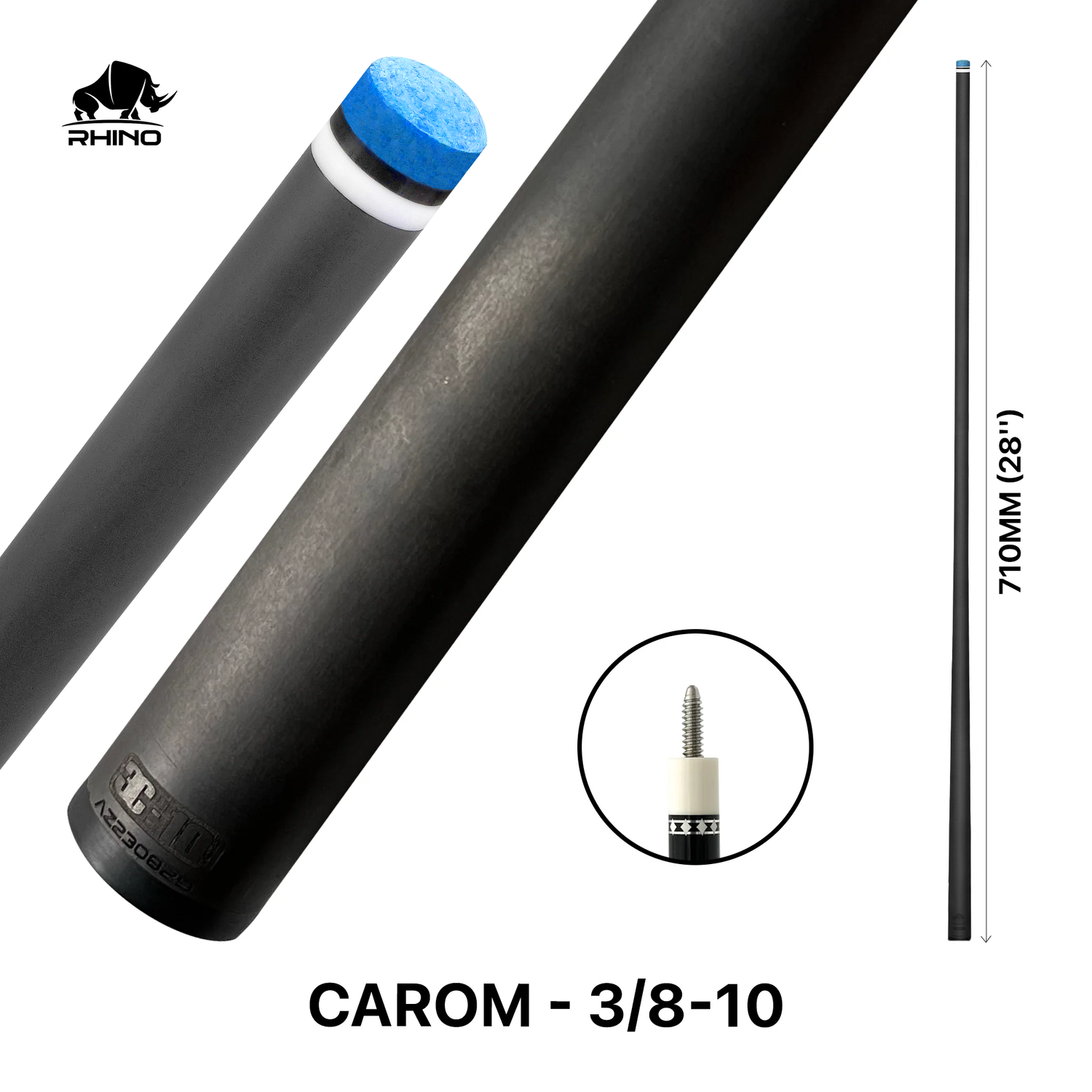 Ngọn Carom Rhino Carbon - Ren 3/8-10