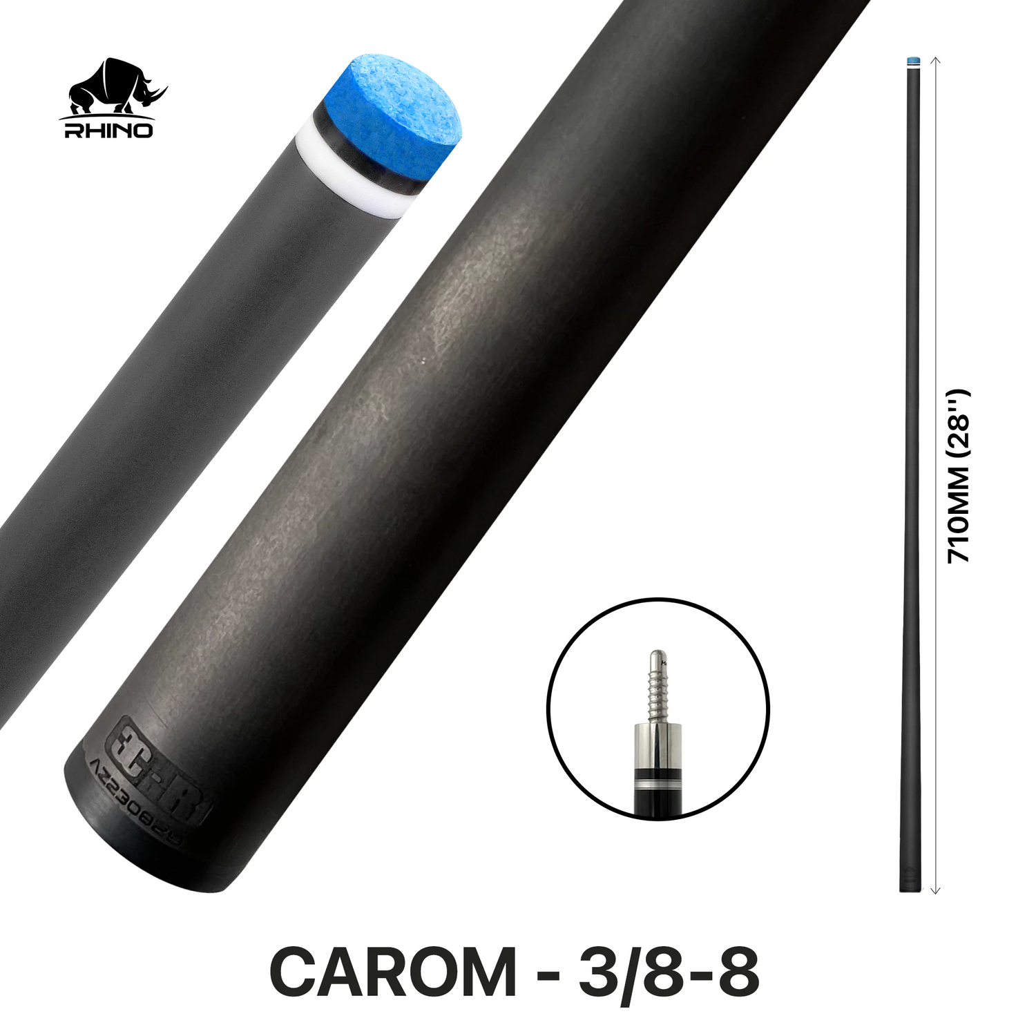 Ngọn Carom Rhino Carbon - Ren 3/8-8 Radial