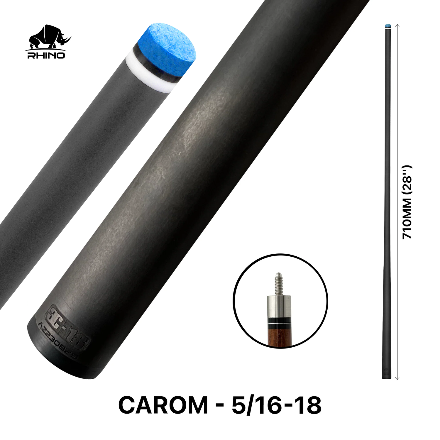 Ngọn Carom Rhino Carbon - Ren 5/16-18