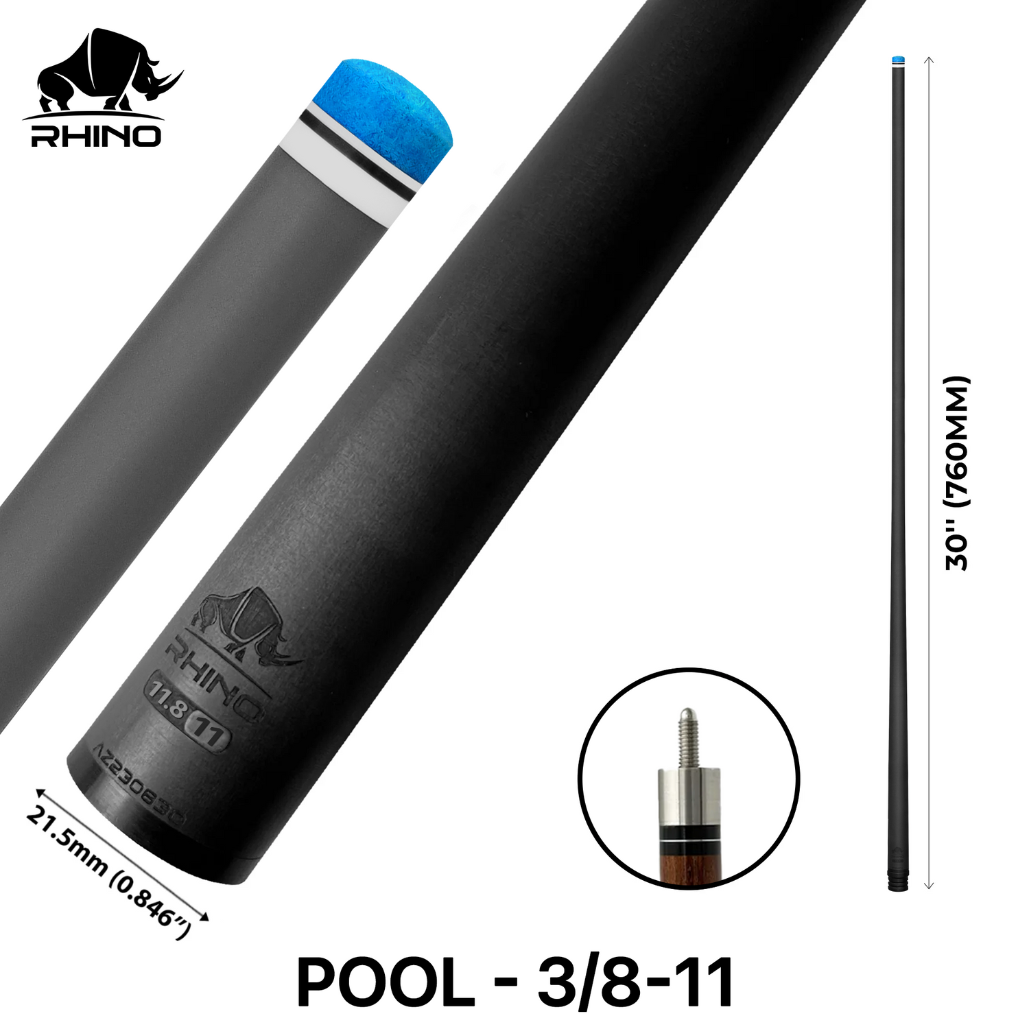 Ngọn Pool Rhino Carbon - Ren 3/8-11