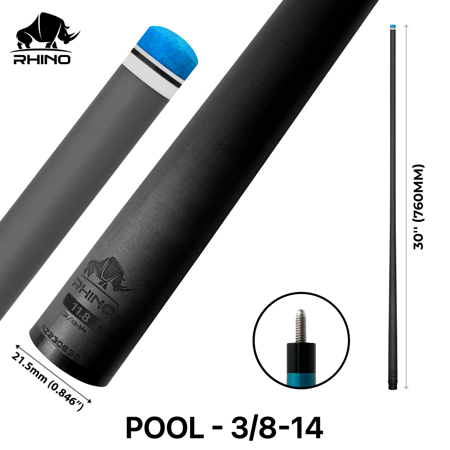 Ngọn Pool Rhino Carbon - Ren 3/8-14