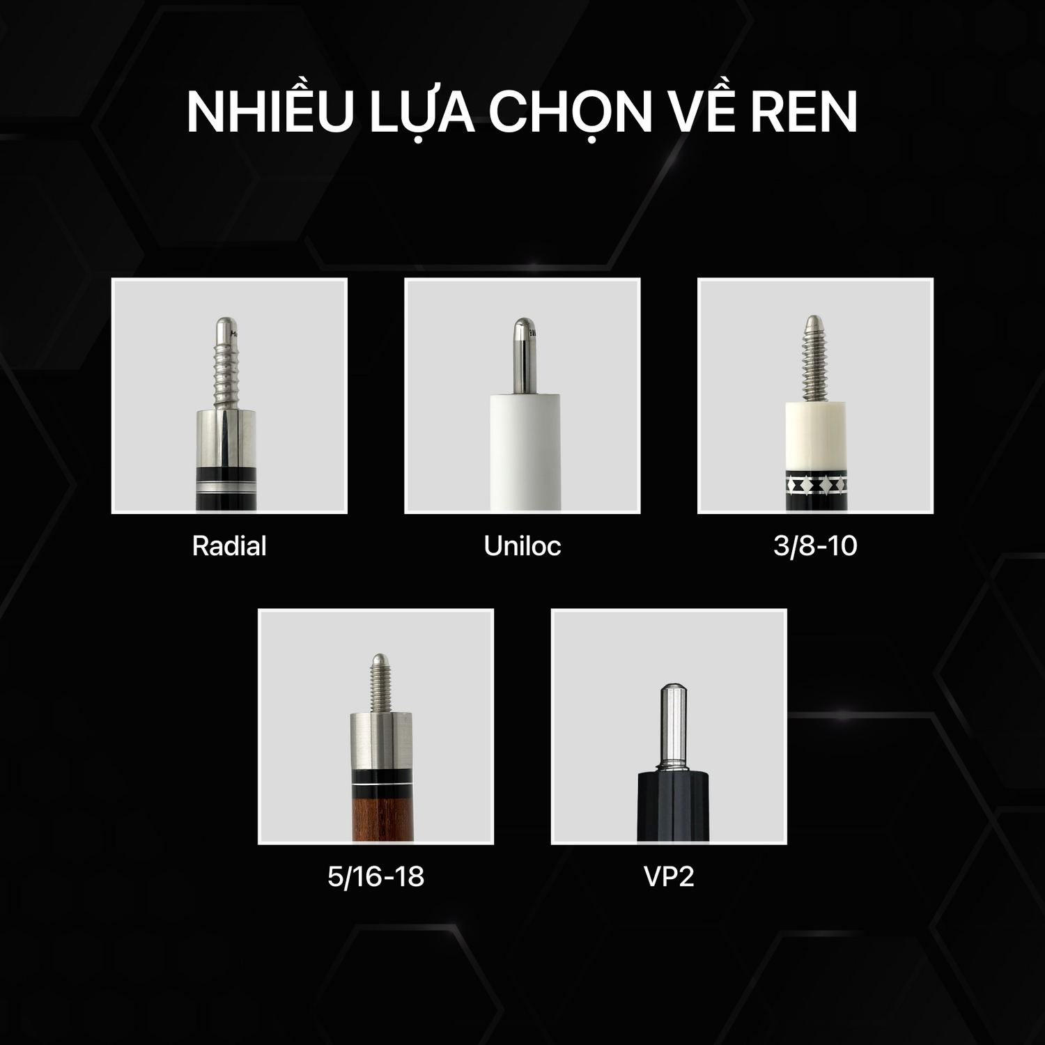 Ngọn Carom Rhino Carbon - Ren 3/8-10