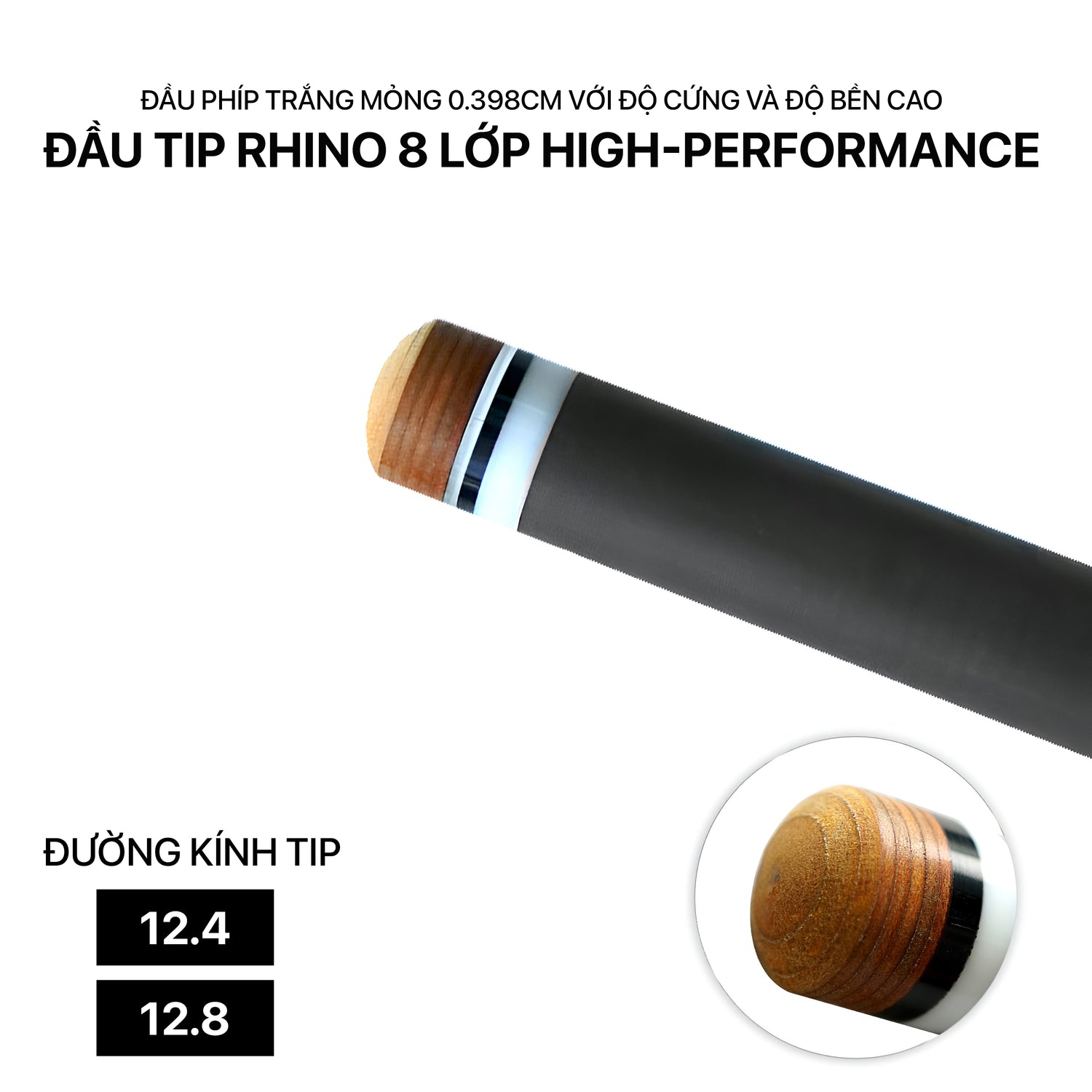 Bộ Cơ Rhino ECLIPSE Series - Blue (Ren Radial) - Đường kính Tip 12.4 mm